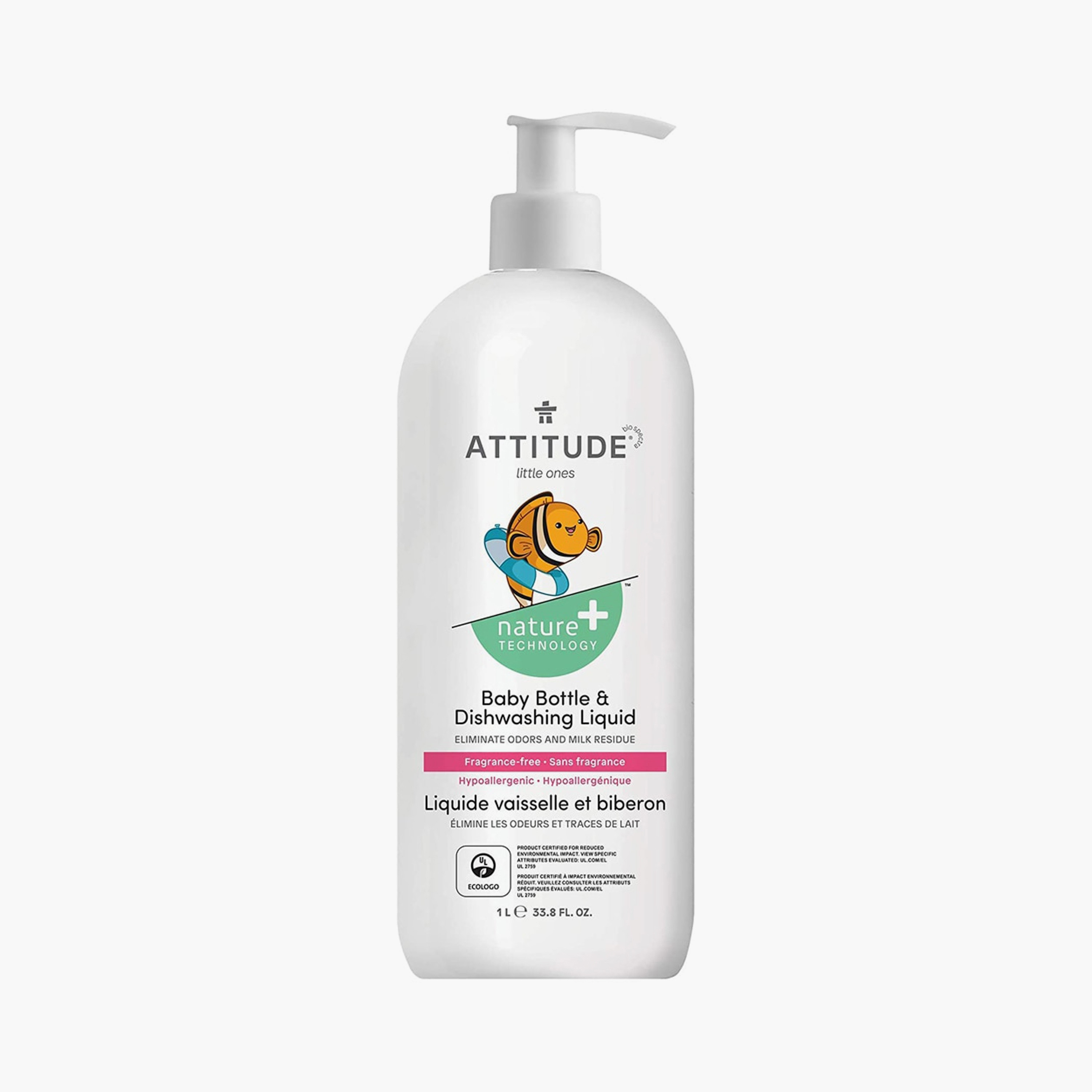 سائل غسيل الأطباق وزجاجات الرضاعة من أتيتيود - بدون رائحة - 1 لتر-baby-feeding-cleaningliquids-image-1