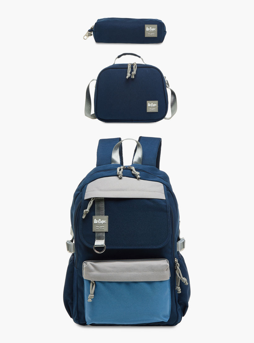 طقم شنطة ظهر مدرسية بطبعات مع شنطة غداء ومقلمة من فلورا بيلا-school-bagsandbackpacks-backpacks-image-1