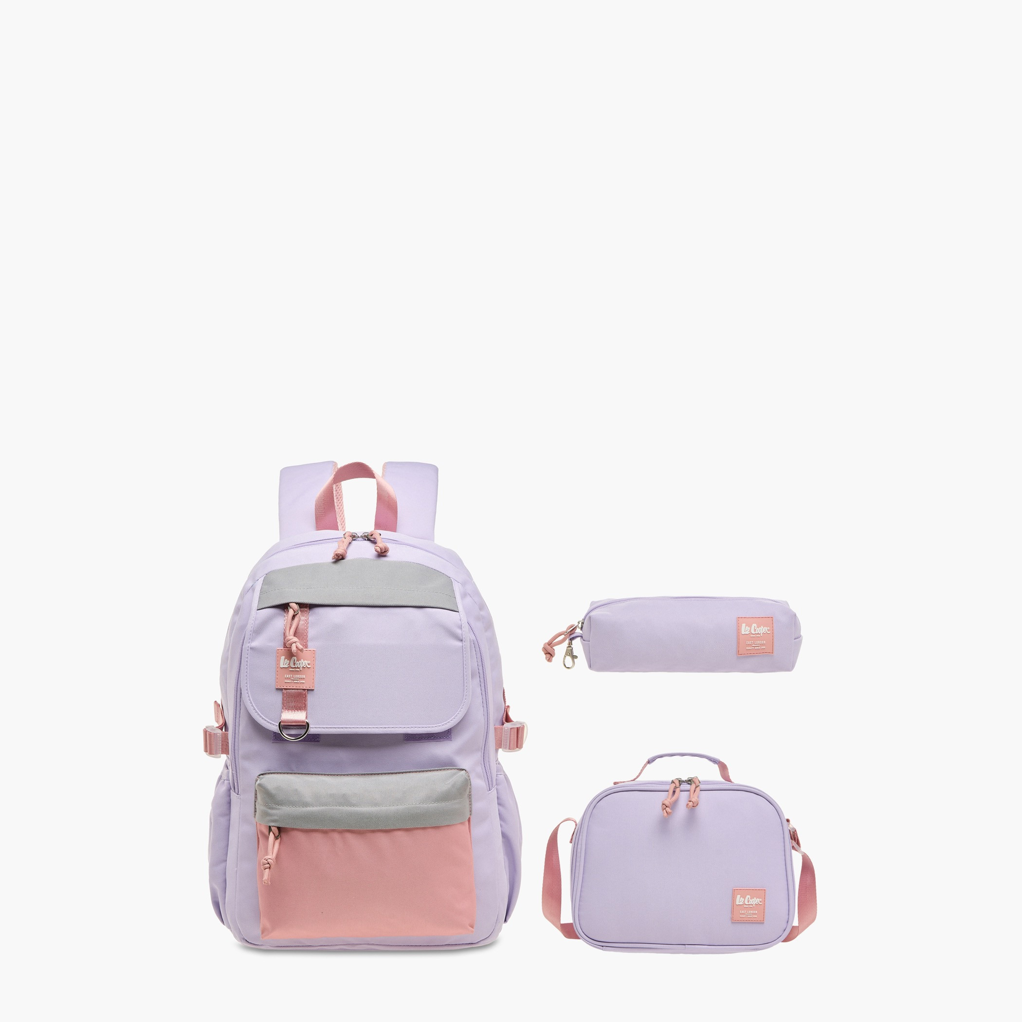 طقم شنطة ظهر مدرسية بطبعات مع شنطة غداء ومقلمة من فلورا بيلا-school-bagsandbackpacks-backpacks-image-1