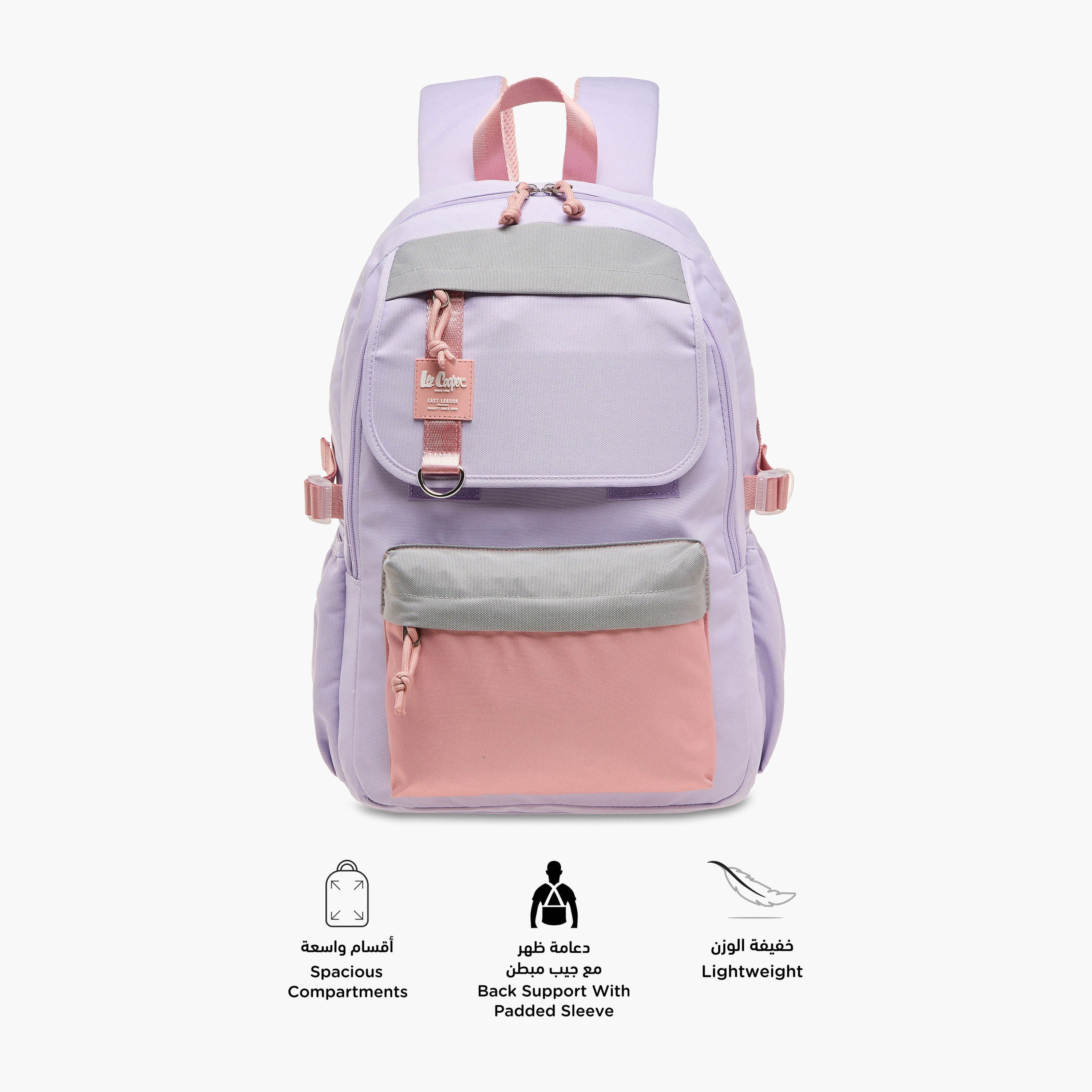 طقم شنطة ظهر مدرسية بطبعات مع شنطة غداء ومقلمة من فلورا بيلا-school-bagsandbackpacks-backpacks-image-5