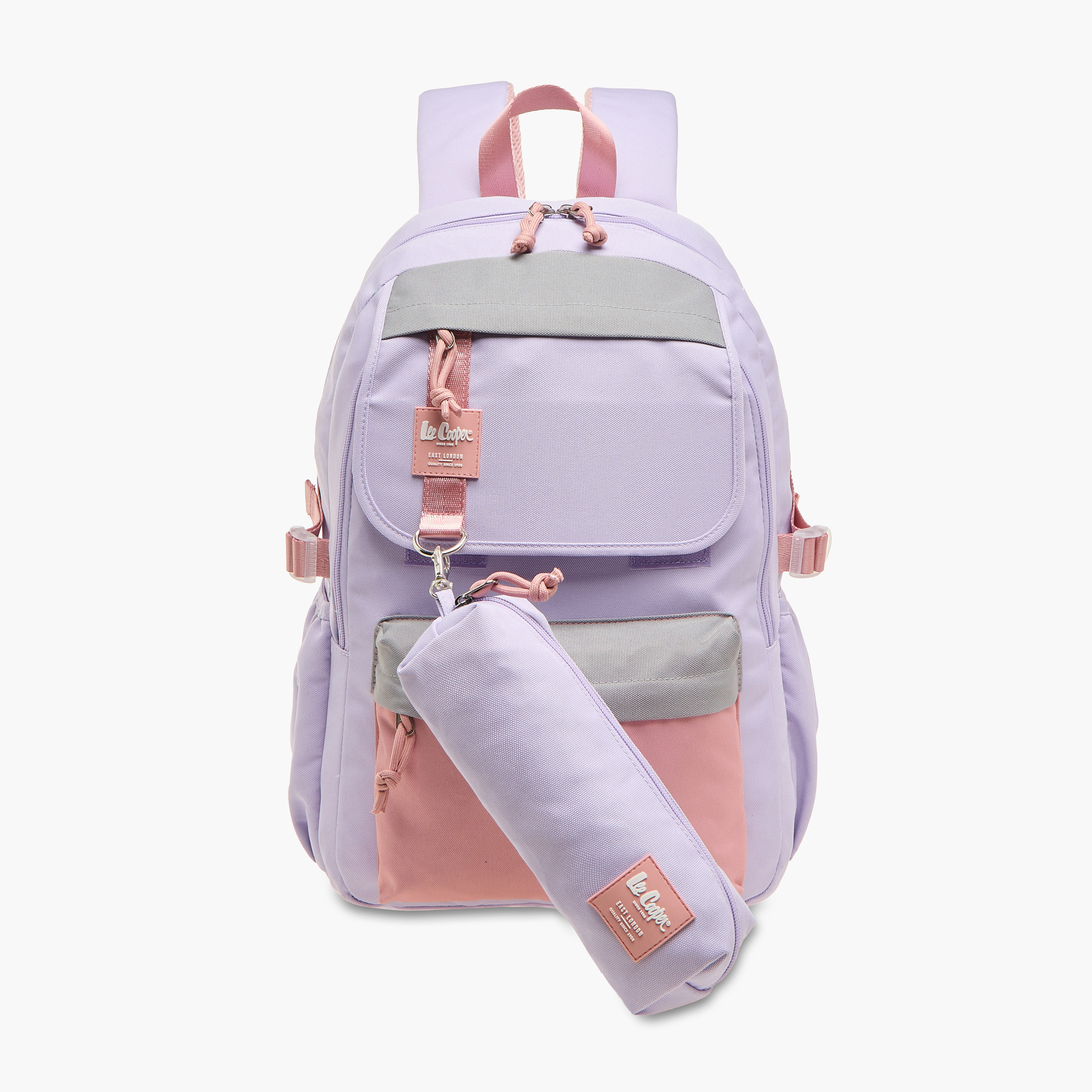 طقم شنطة ظهر مدرسية بطبعات مع شنطة غداء ومقلمة من فلورا بيلا-school-bagsandbackpacks-backpacks-image-7