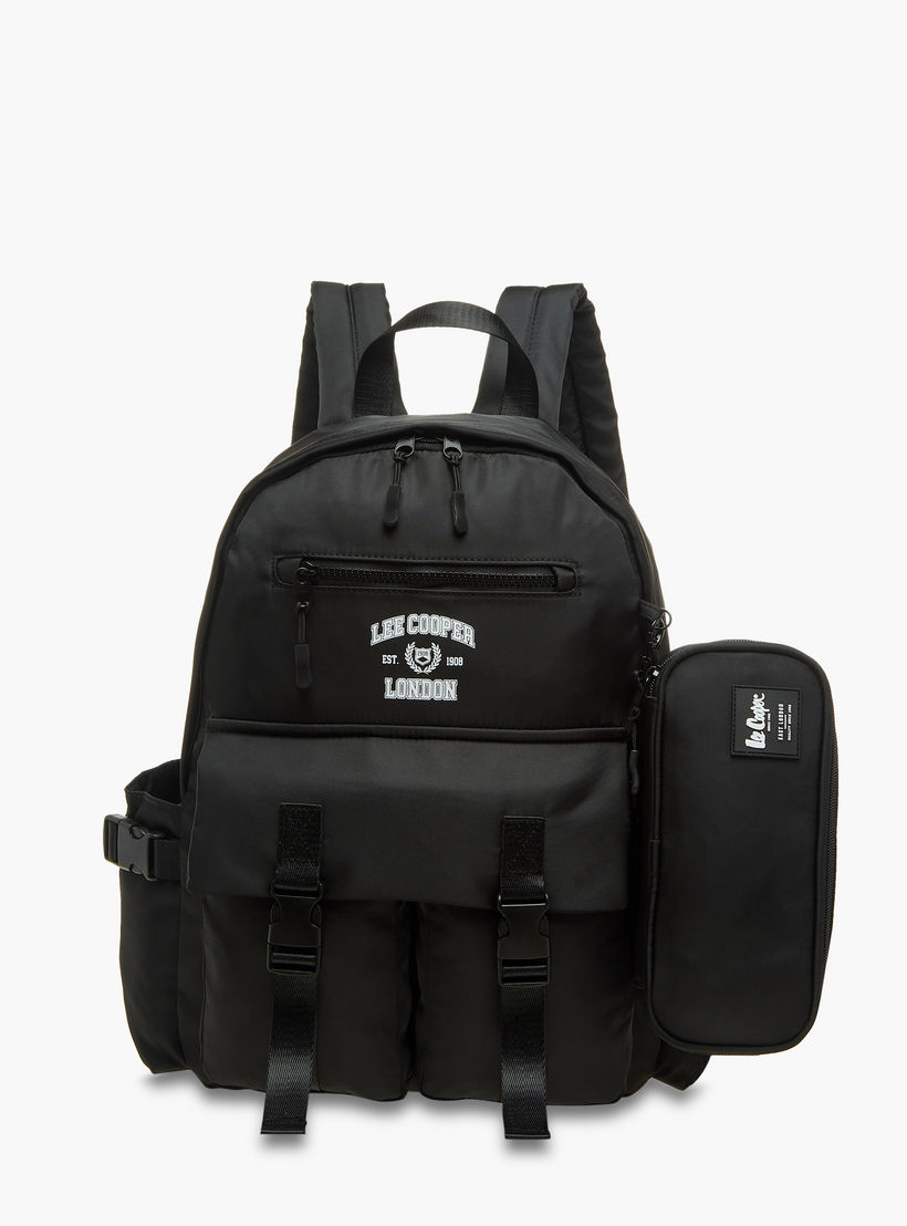 طقم شنطة ظهر مدرسية ومقلمة بطبعات شعار من لي كوبر-school-bagsandbackpacks-backpacks-image-1