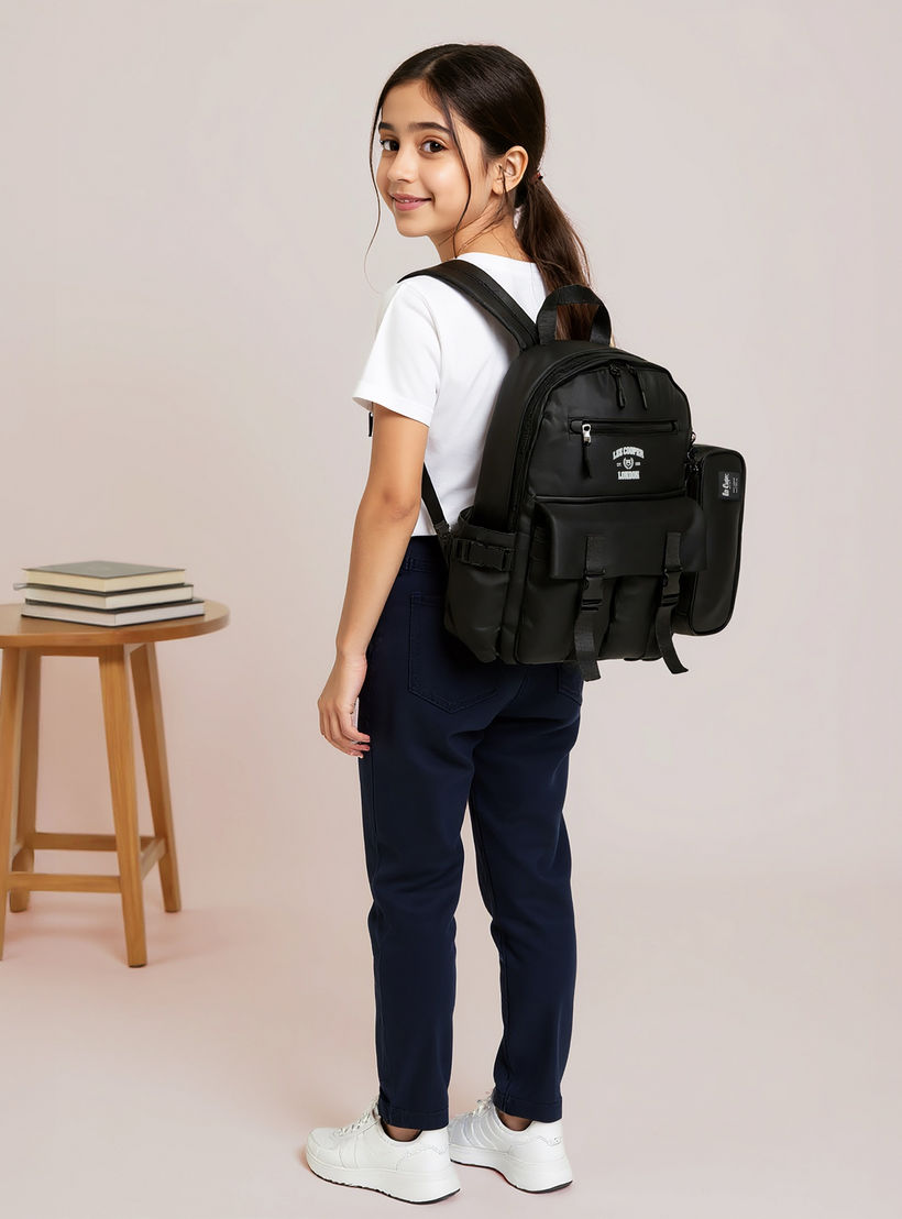 طقم شنطة ظهر مدرسية ومقلمة بطبعات شعار من لي كوبر-school-bagsandbackpacks-backpacks-image-3