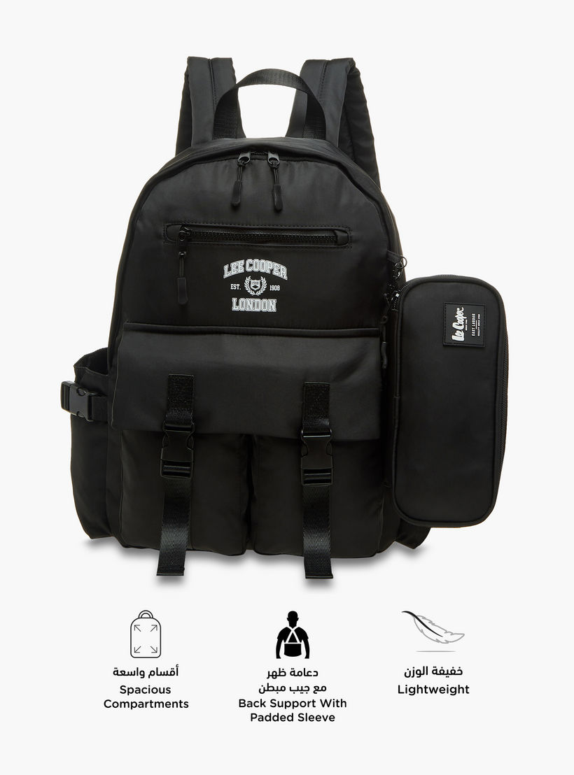 طقم شنطة ظهر مدرسية ومقلمة بطبعات شعار من لي كوبر-school-bagsandbackpacks-backpacks-image-6