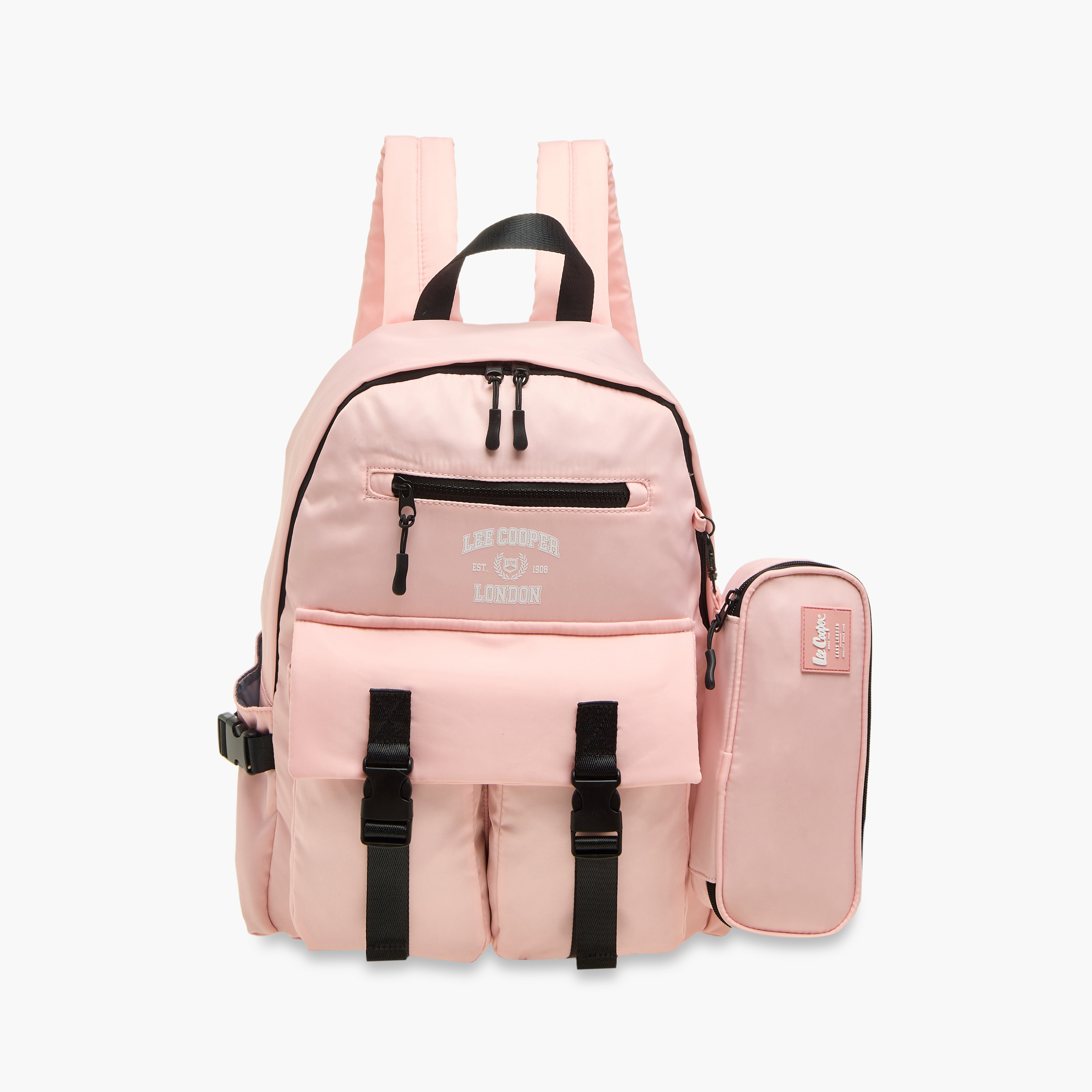 طقم شنطة ظهر مدرسية ومقلمة بطبعات شعار من لي كوبر-school-bagsandbackpacks-backpacks-image-1
