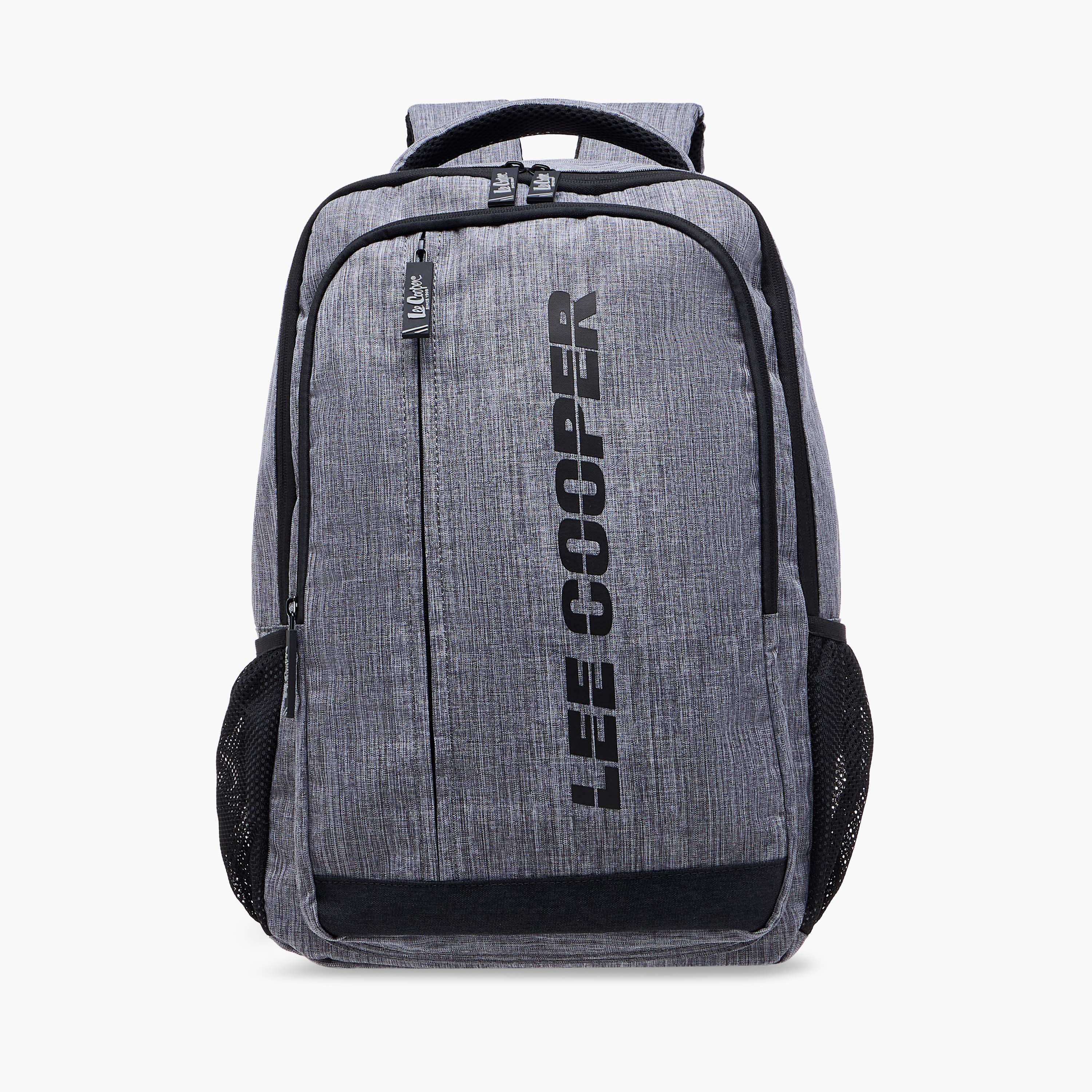 شنطة ظهر مدرسية بأحزمة كتف قابلة للتعديل وطبعات الشعار من لي كوبر - 16×46×31 سم-boys-accessories-bagsandbackpacks-image-1