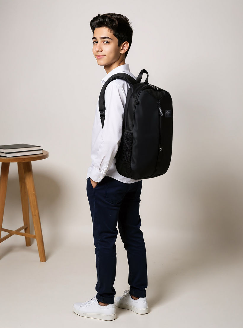 شنطة ظهر مدرسية بأحزمة كتف قابلة للتعديل وتفاصيل الشعار من لي كوبر - 15×50×33 سم-boys-accessories-bagsandbackpacks-image-3