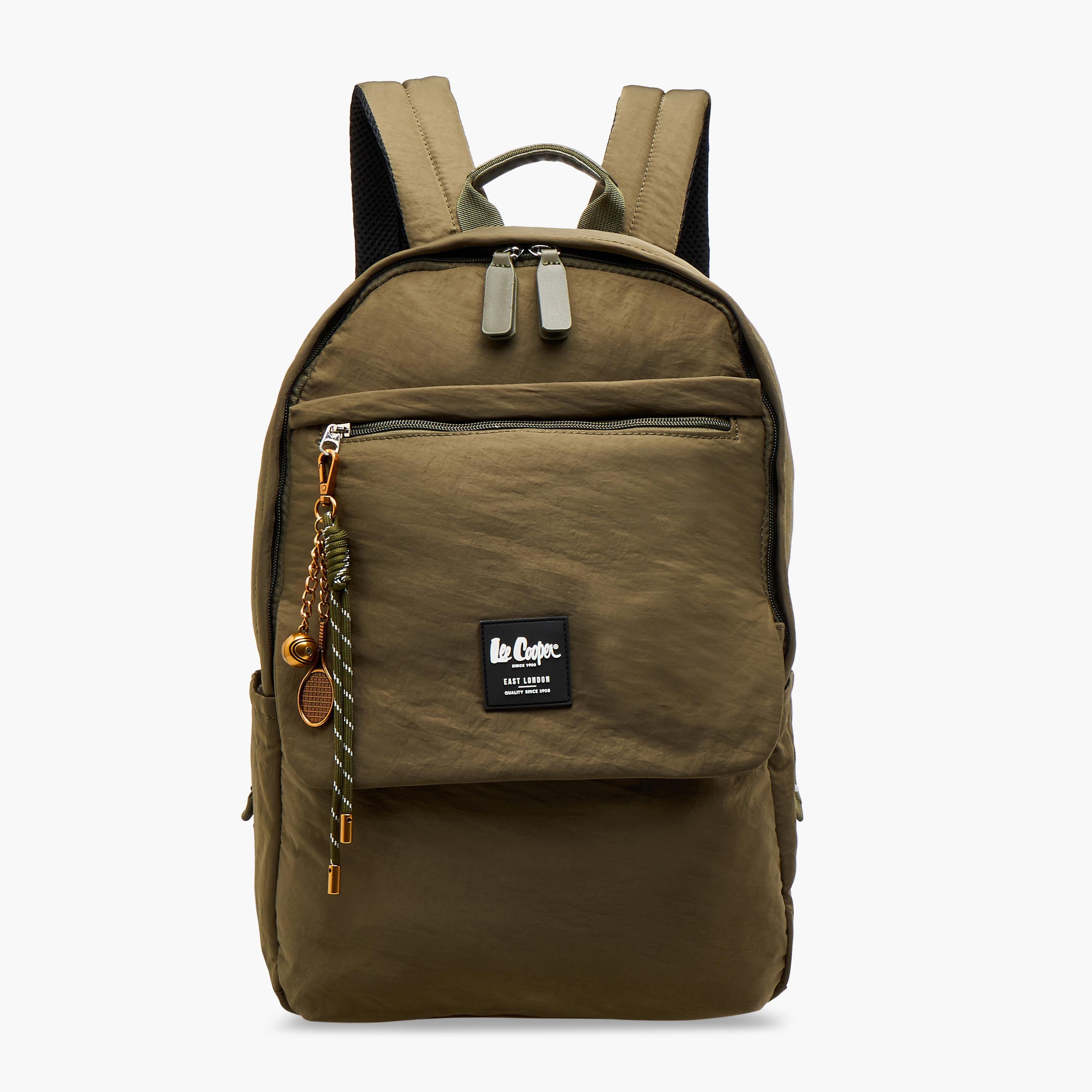 Lee Cooper Logo Applique Backpack with Adjustable Strap - 32x13x45 cm-women-bagsandwallets-backpacks-image-1