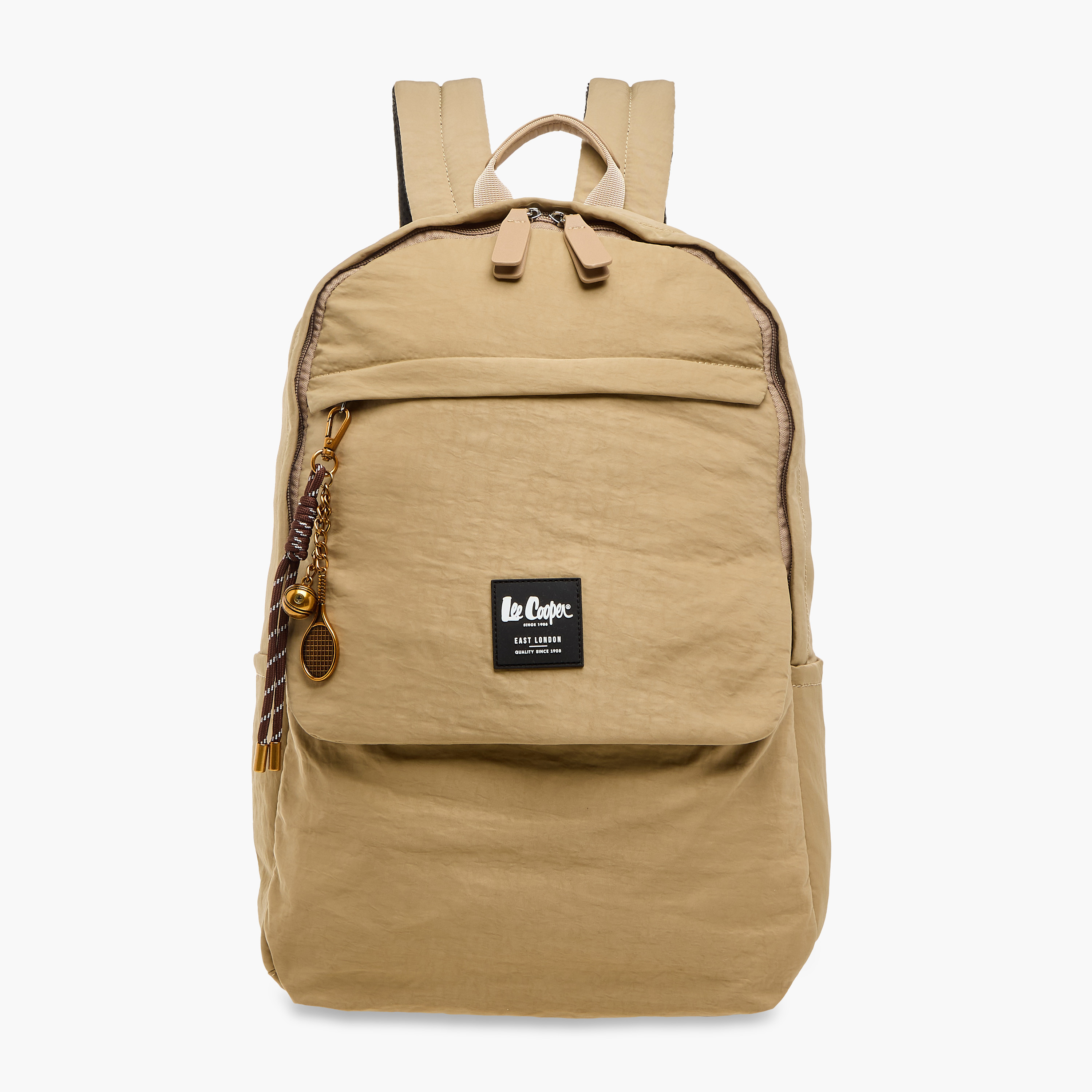 شنطة ظهر بحزام قابل للتعديل وزخارف الشعار من لي كوبر - 32x13x45 سم-women-bagsandwallets-backpacks-image-1
