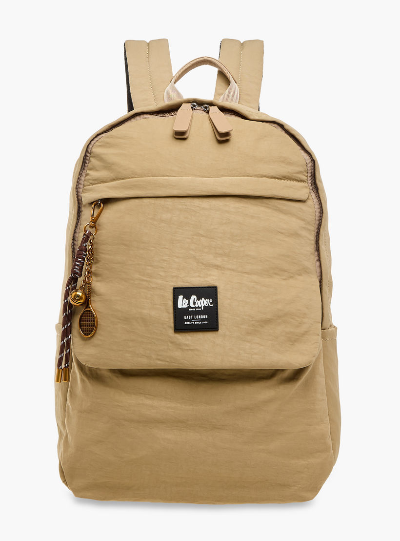 شنطة ظهر بحزام قابل للتعديل وزخارف الشعار من لي كوبر - 32x13x45 سم-women-bagsandwallets-backpacks-image-1