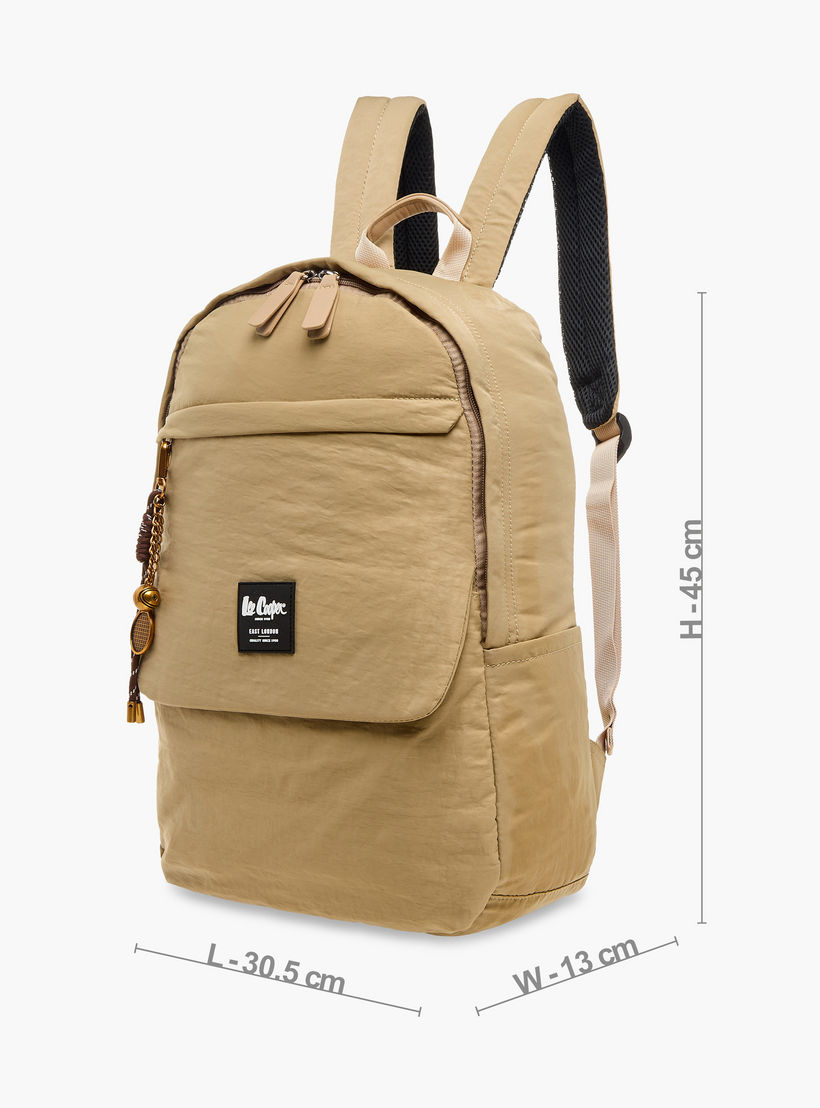 شنطة ظهر بحزام قابل للتعديل وزخارف الشعار من لي كوبر - 32x13x45 سم-women-bagsandwallets-backpacks-image-2
