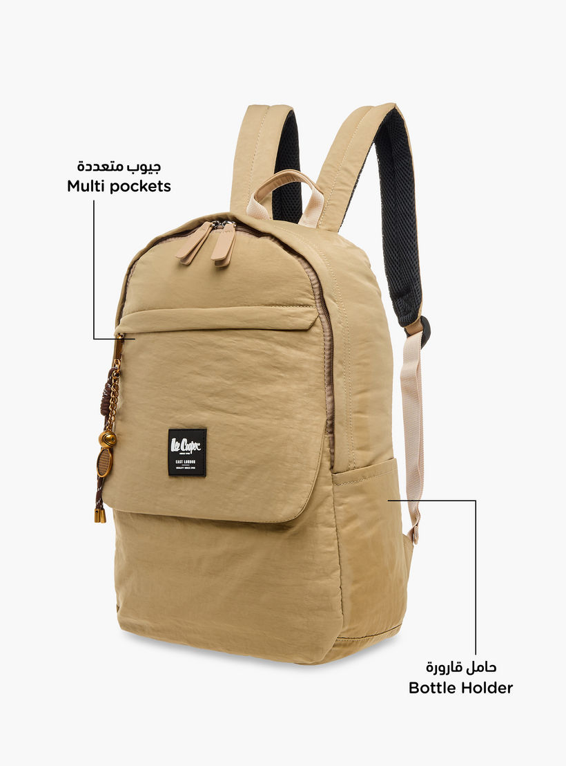 شنطة ظهر بحزام قابل للتعديل وزخارف الشعار من لي كوبر - 32x13x45 سم-women-bagsandwallets-backpacks-image-6
