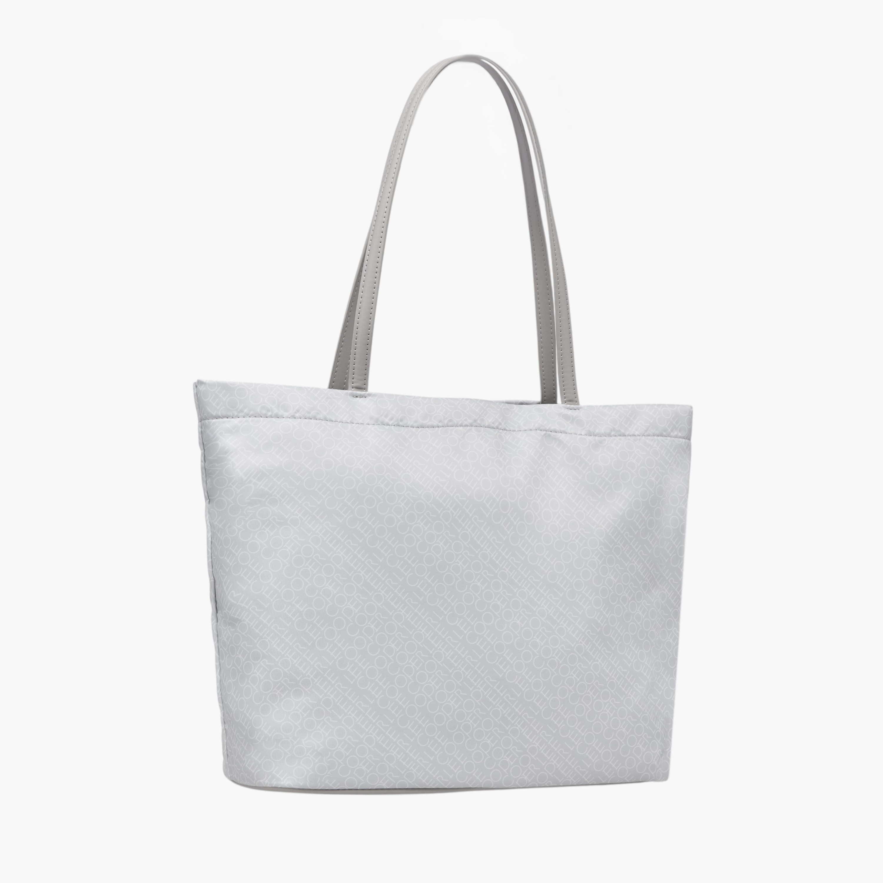 Lee Cooper Monogram Print Tote Bag with Double Handle and Zip Closure-women-bagsandwallets-handbags-image-6