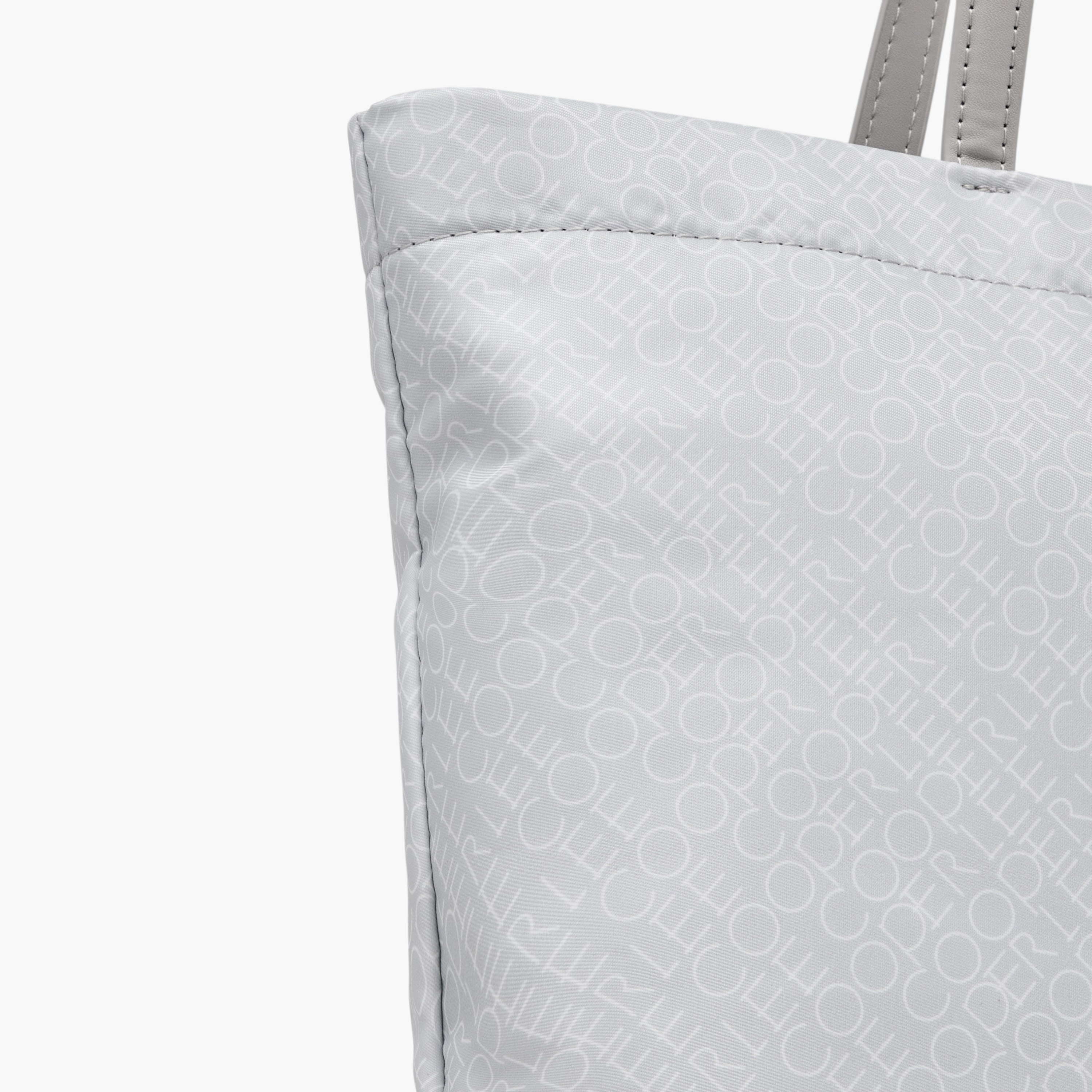 Lee Cooper Monogram Print Tote Bag with Double Handle and Zip Closure-women-bagsandwallets-handbags-image-7