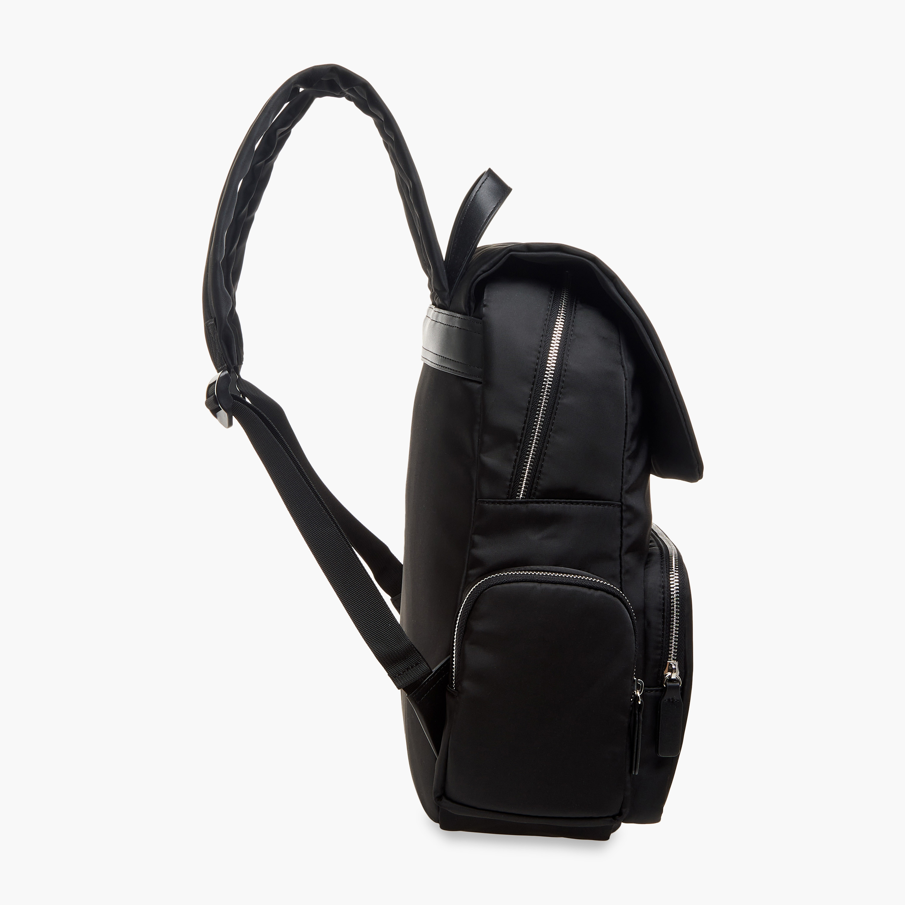 Lee Cooper Logo Applique Backpack with Adjustable Straps and Zip Closure - 13x30x40 cm-women-bagsandwallets-backpacks-image-3