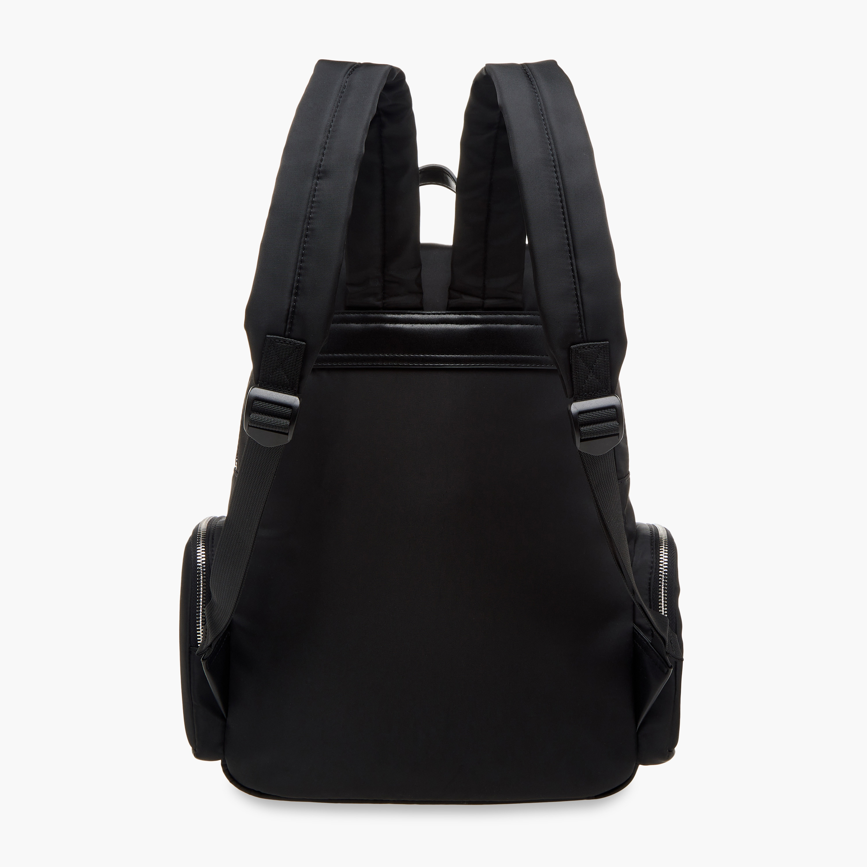 Lee Cooper Logo Applique Backpack with Adjustable Straps and Zip Closure - 13x30x40 cm-women-bagsandwallets-backpacks-image-5
