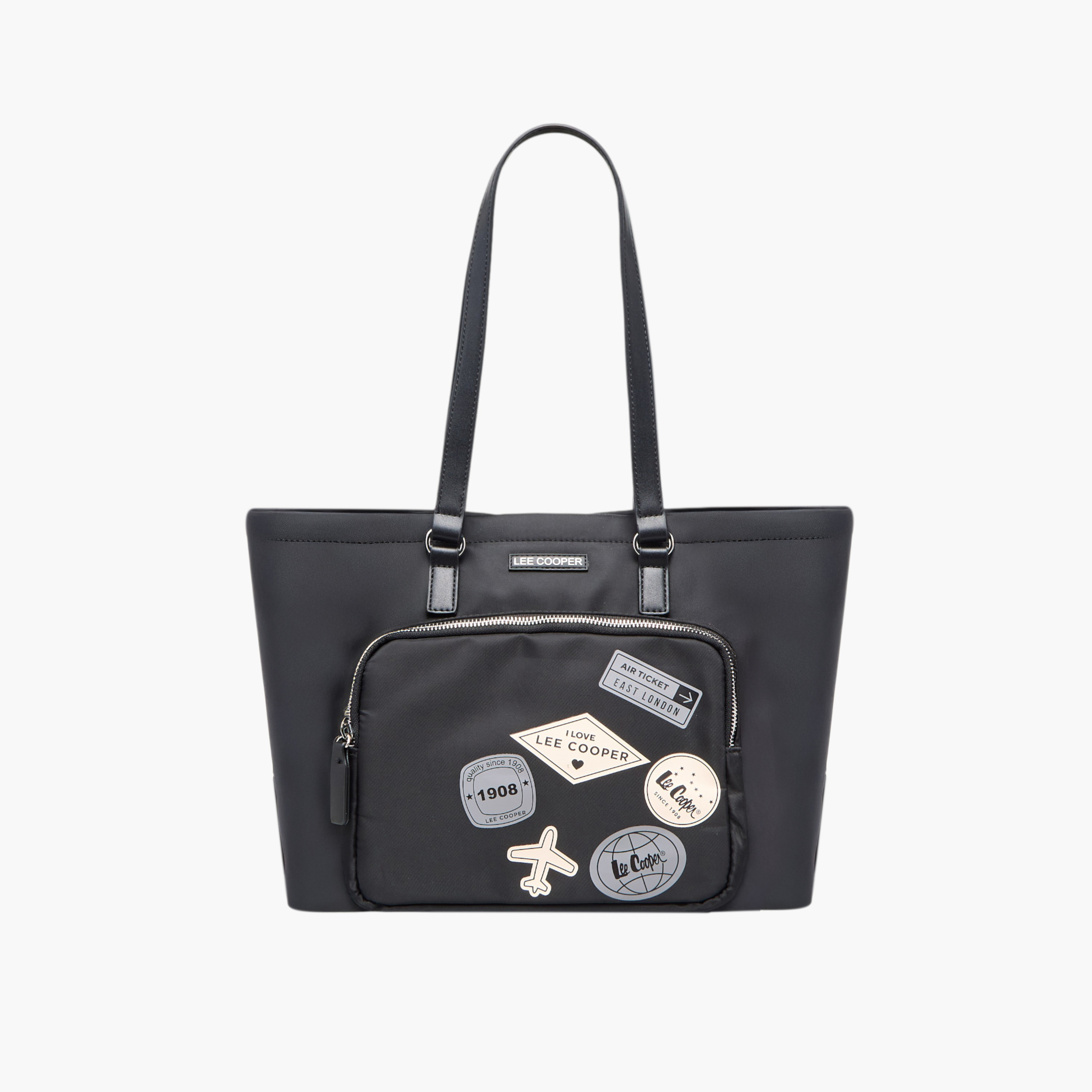 شنطة توتي بمقابض مزدوجة وسحاب إغلاق وزخارف من لي كوبر-women-bagsandwallets-handbags-image-1