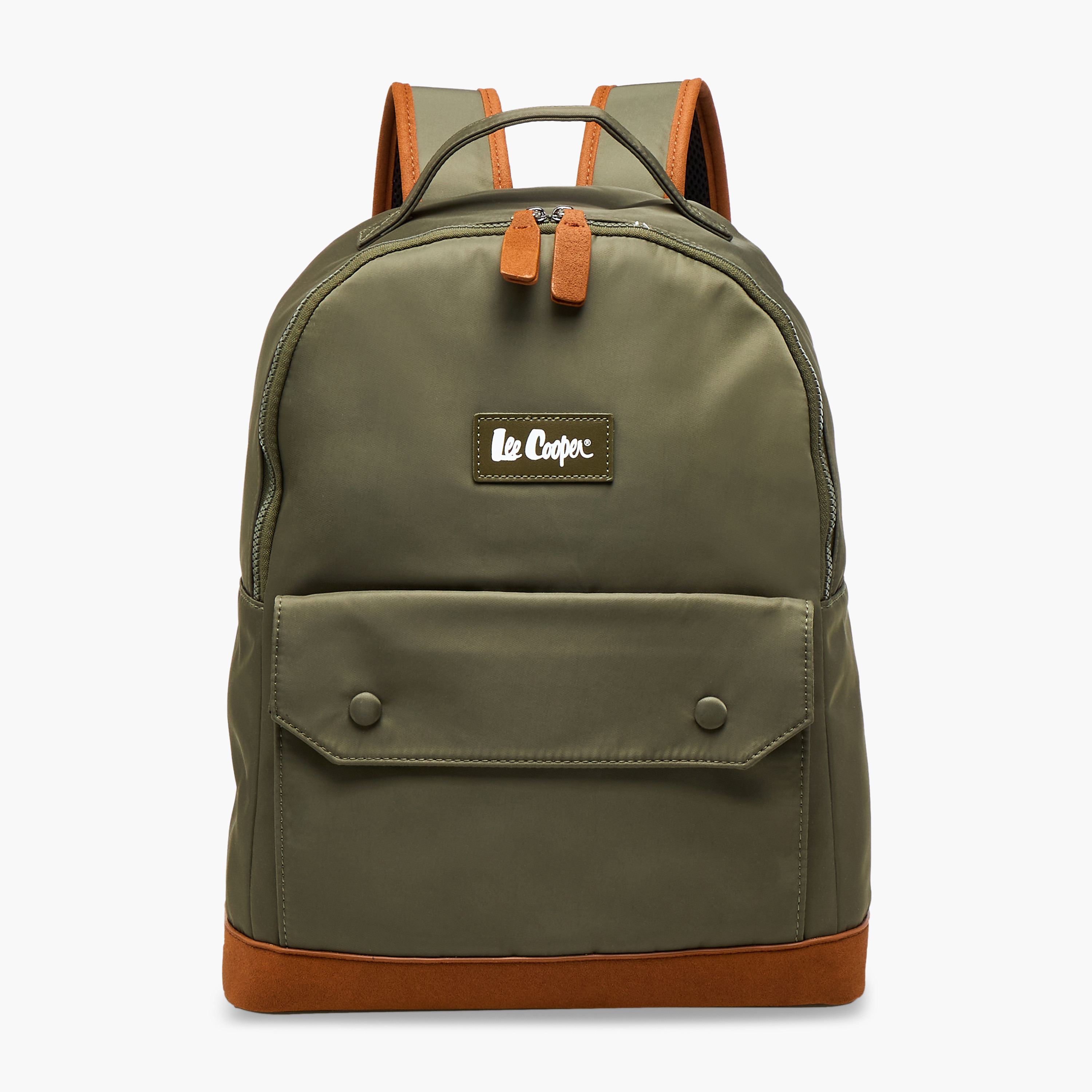 Lee Cooper Colourblock Backpack with Zip Closure and Adjustable Strap - 40x15x33 cm-women-bagsandwallets-backpacks-image-1