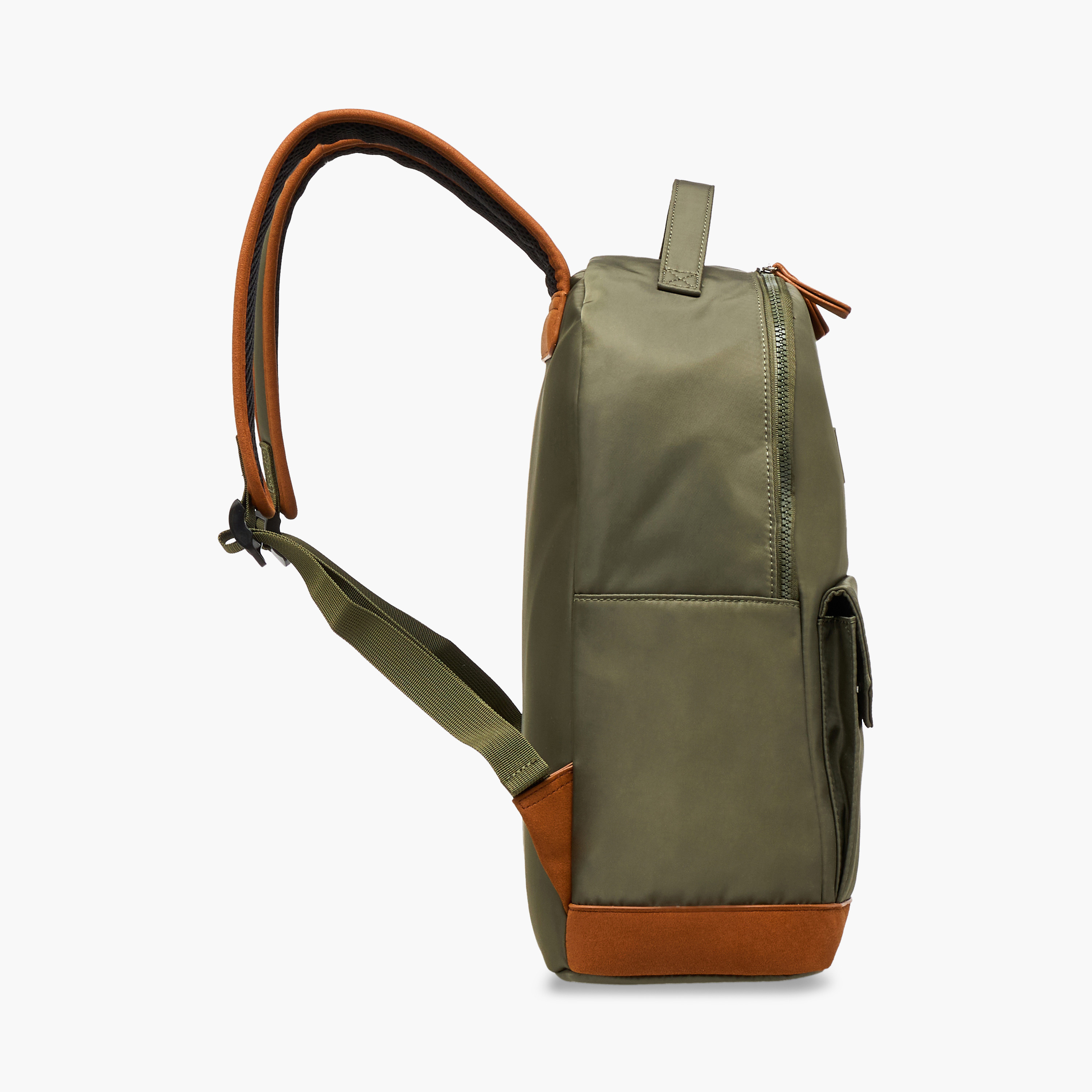 Lee Cooper Colourblock Backpack with Zip Closure and Adjustable Strap - 40x15x33 cm-women-bagsandwallets-backpacks-image-3