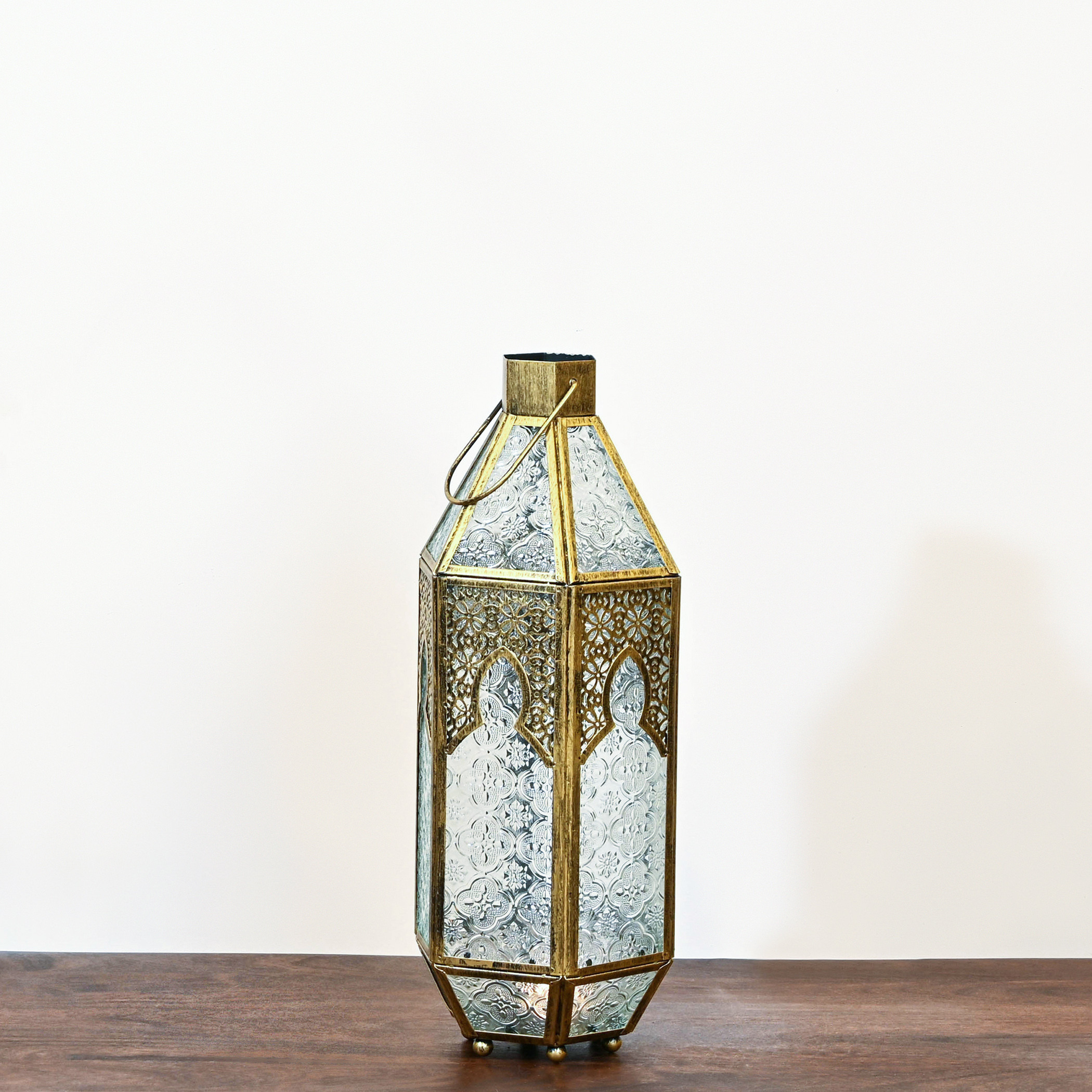 Hanging Candleholder with Cutwork Detail - 47x19 cms-household-decor-candleholdersandlanterns-image-1