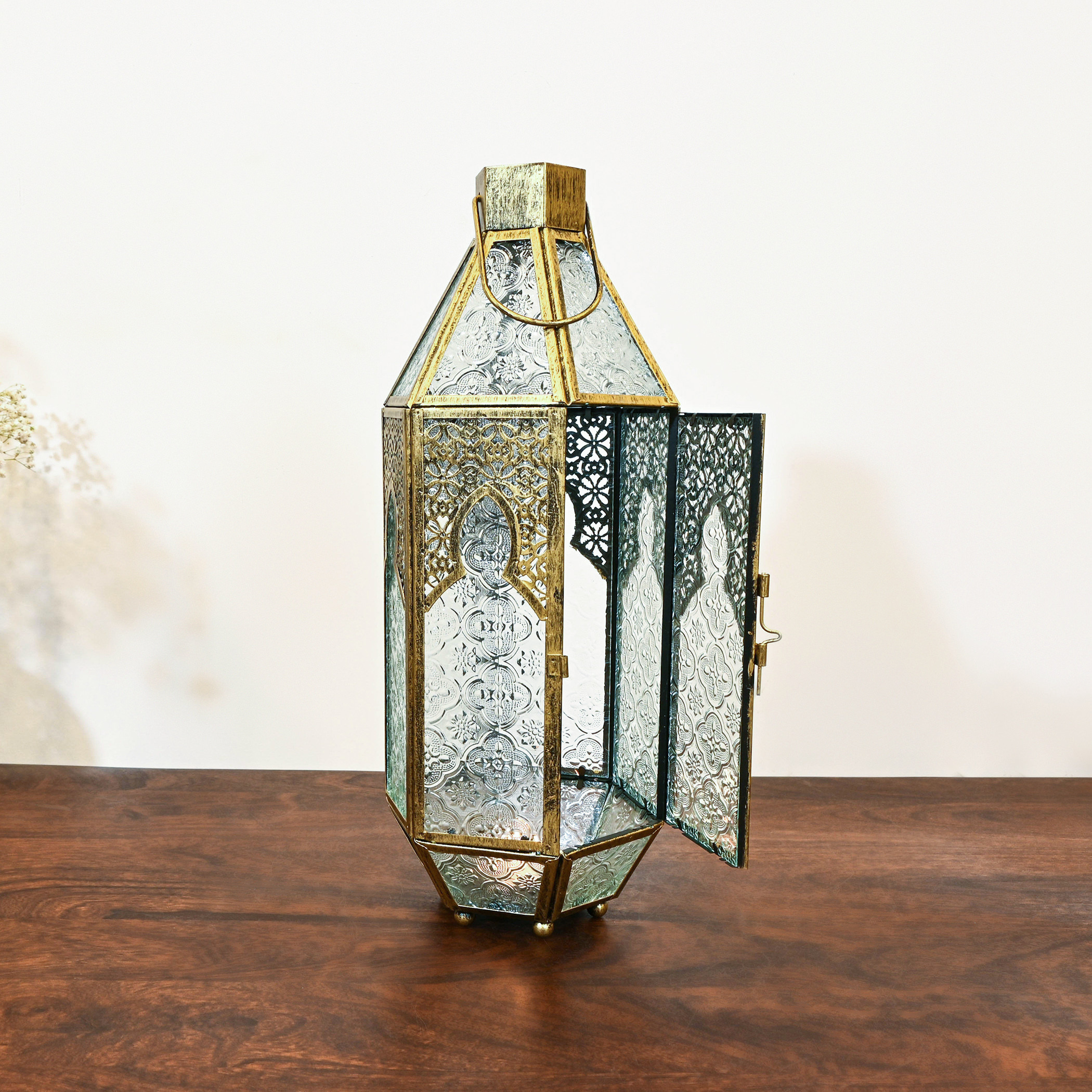 Hanging Candleholder with Cutwork Detail - 47x19 cms-household-decor-candleholdersandlanterns-image-5