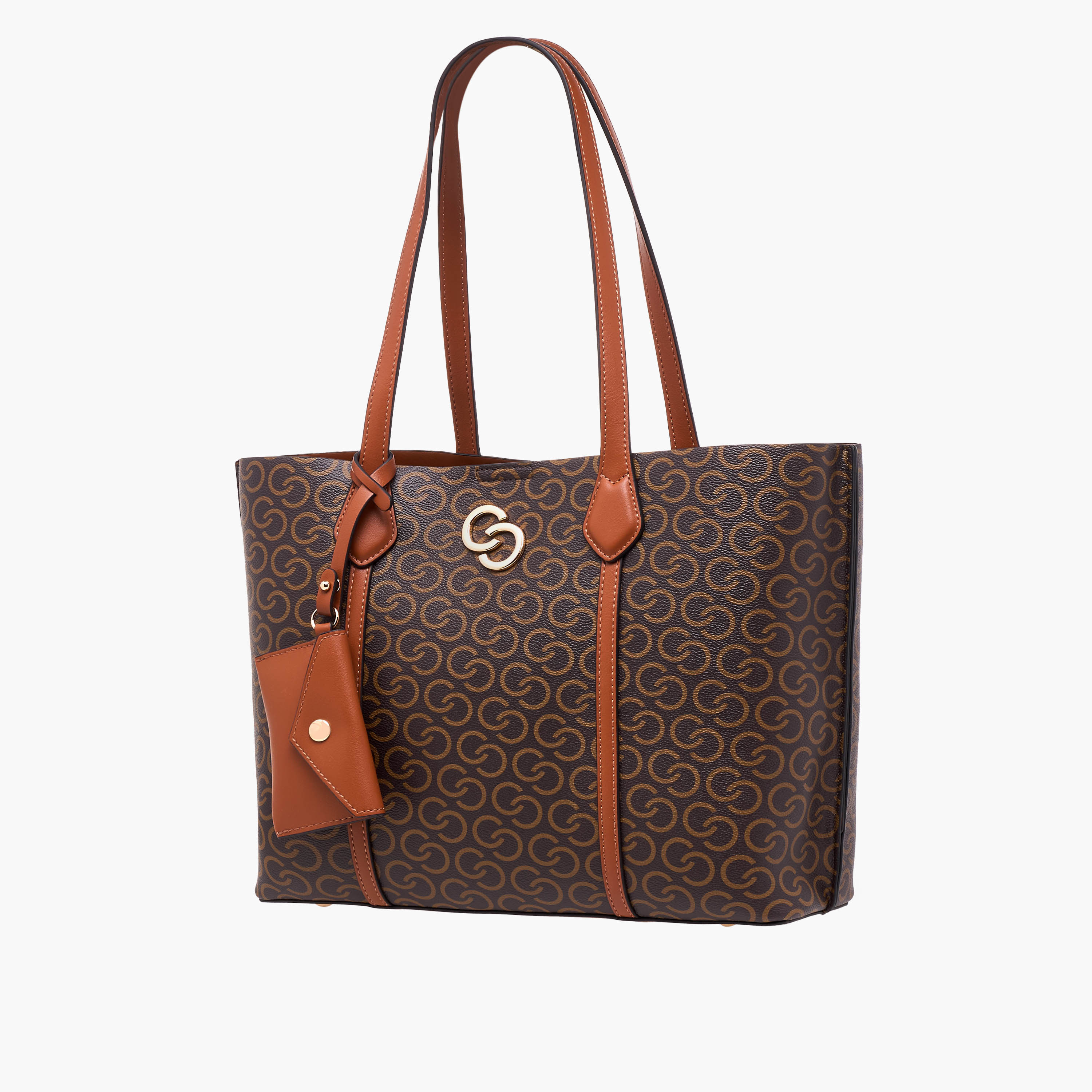 Celeste Monogram Print Tote Bag with Pouch and Zip Closure-women-bagsandwallets-handbags-image-3