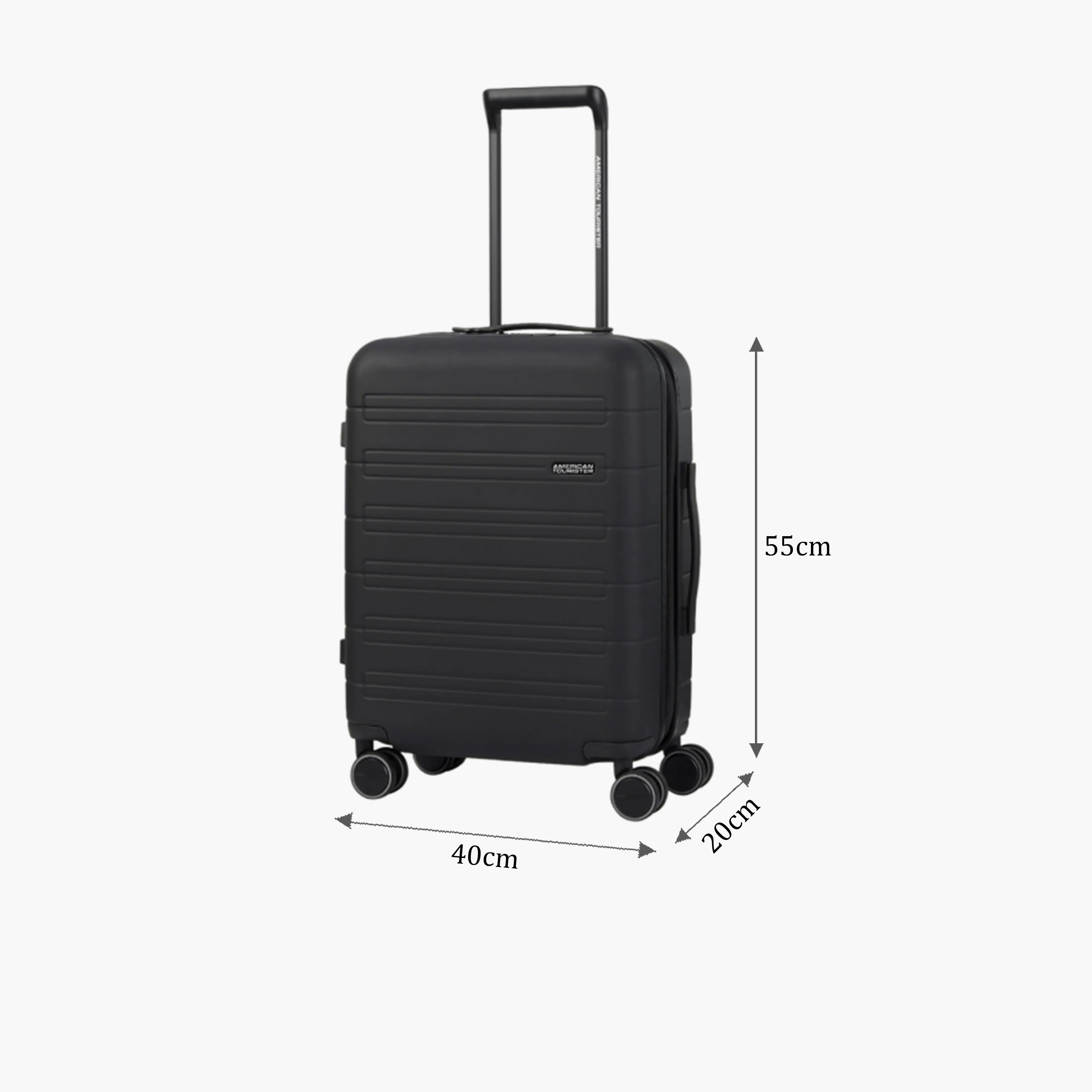 American Tourister Novastream 55 CM Small Cabin Polycarbonate with ABS Hard Sided 4-Wheeler Spinner Trolley Bag with TSA Lock | MC7X61007-travel-luggagesandbags-luggage-image-2