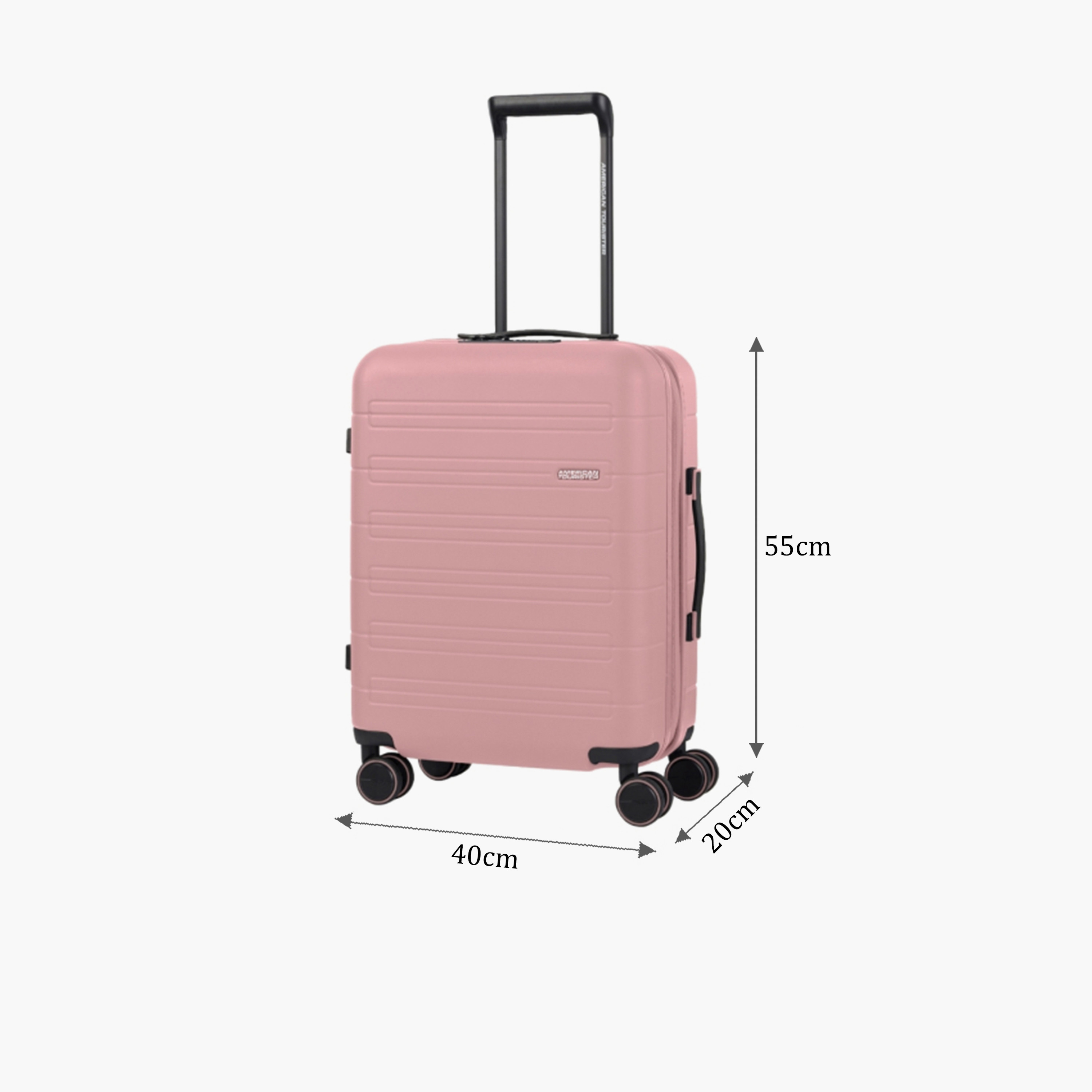 American Tourister Novastream 55 CM Small Cabin Polycarbonate with ABS Hard Sided 4-Wheeler Spinner Trolley Bag with TSA Lock | MC7X70007-travel-luggagesandbags-luggage-image-2