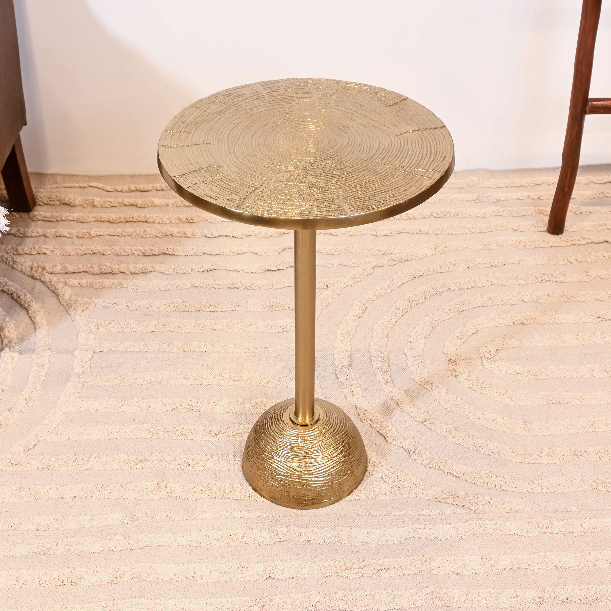 Textured Metal Accent Table - 30x55 cms-furniture-livingroom-sideandendtables-image-2