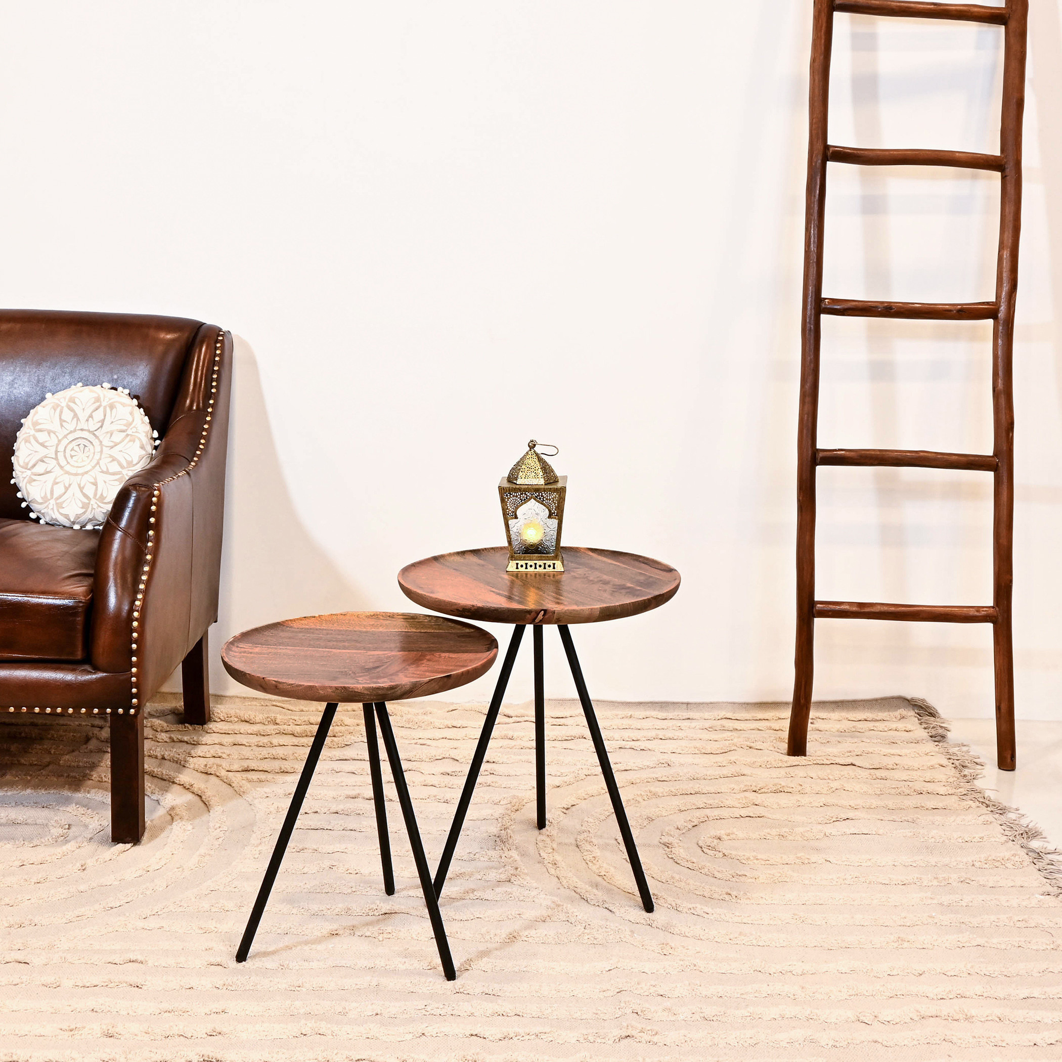 2-Piece Wooden Accent Table Set-furniture-livingroom-sideandendtables-image-1