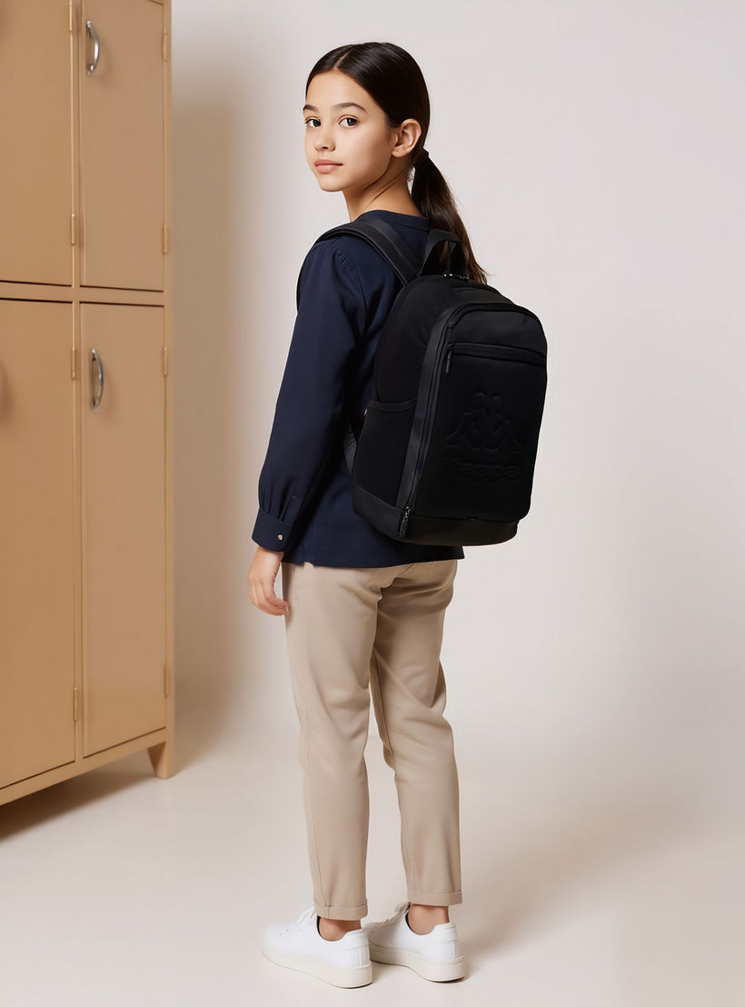 شنطة ظهر بنقوش شعار وحمّالات قابلة للتعديل وسحّاب إغلاق من كابا - 13×32×47 سم-boys-accessories-bagsandbackpacks-image-3