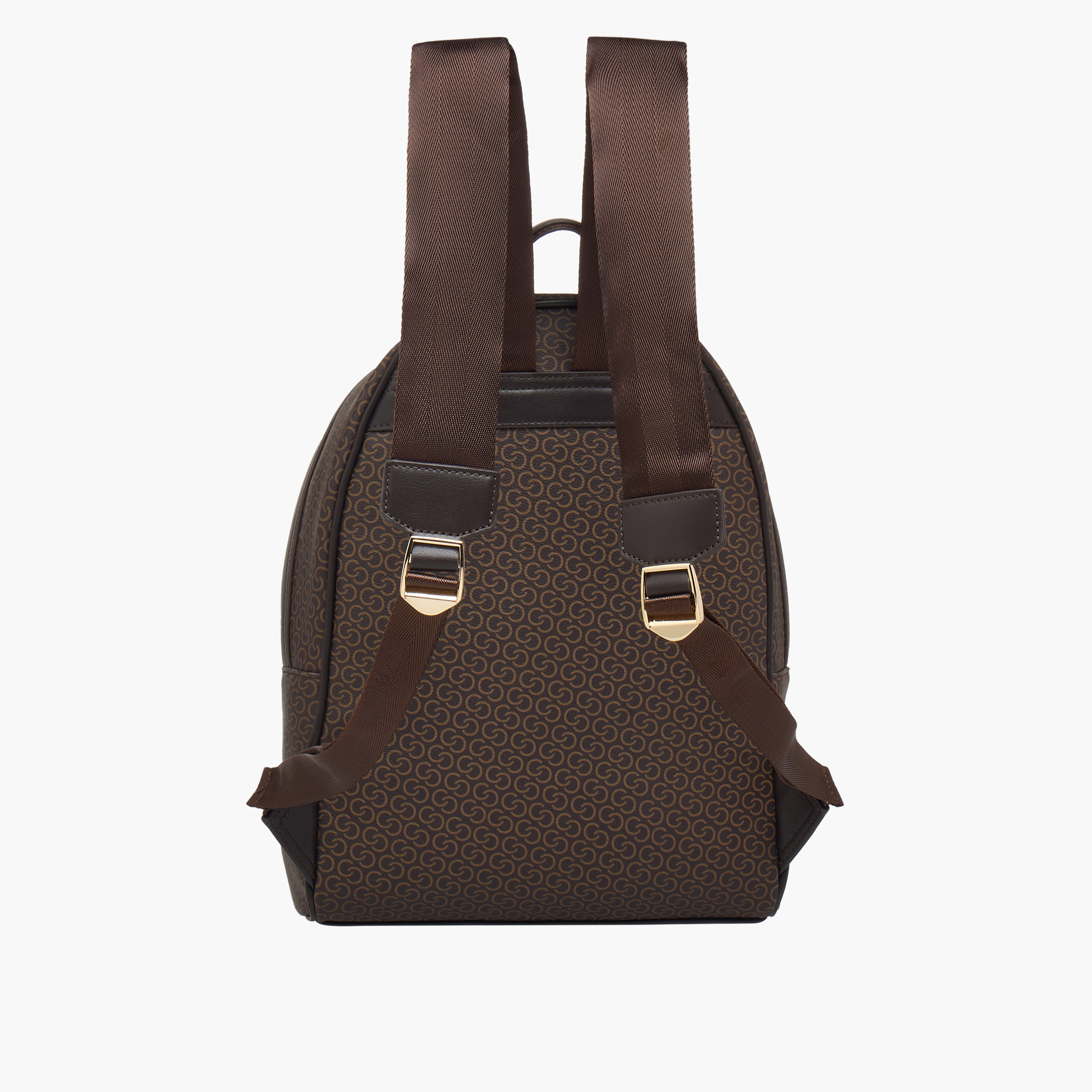 شنطة ظهر بحمالات قابلة للتعديل وسحاب إغلاق وطبعات مونوجرام من سيليست - 28x9x34 سم-women-bagsandwallets-backpacks-image-4
