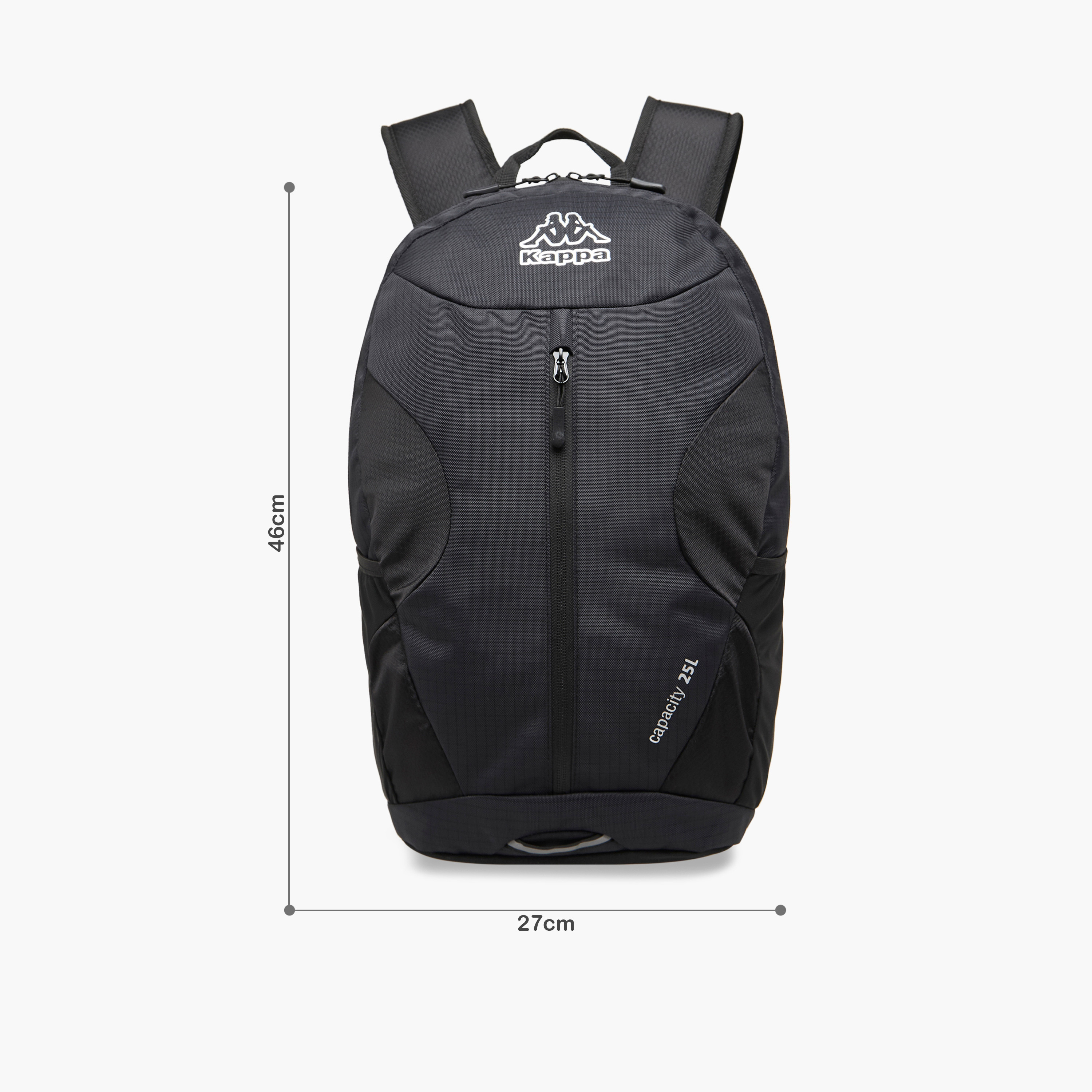 شنطة ظهر بطبعات شعار وأحزمة قابلة للتعديل وسحاب إغلاق من كابا - 16x46x27 سم-men-bags-image-2