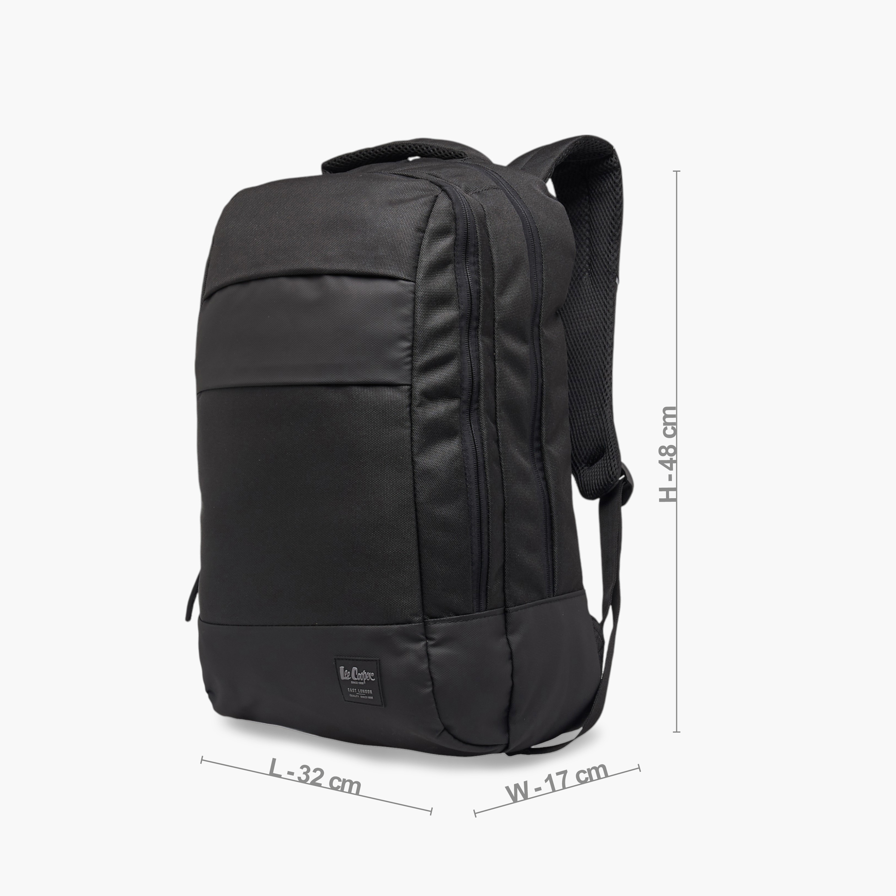 Lee Cooper Solid School Backpack with Adjustable Shoulder Straps and Zip Closure - 17x32x48 cms-school-bagsandbackpacks-backpacks-image-2