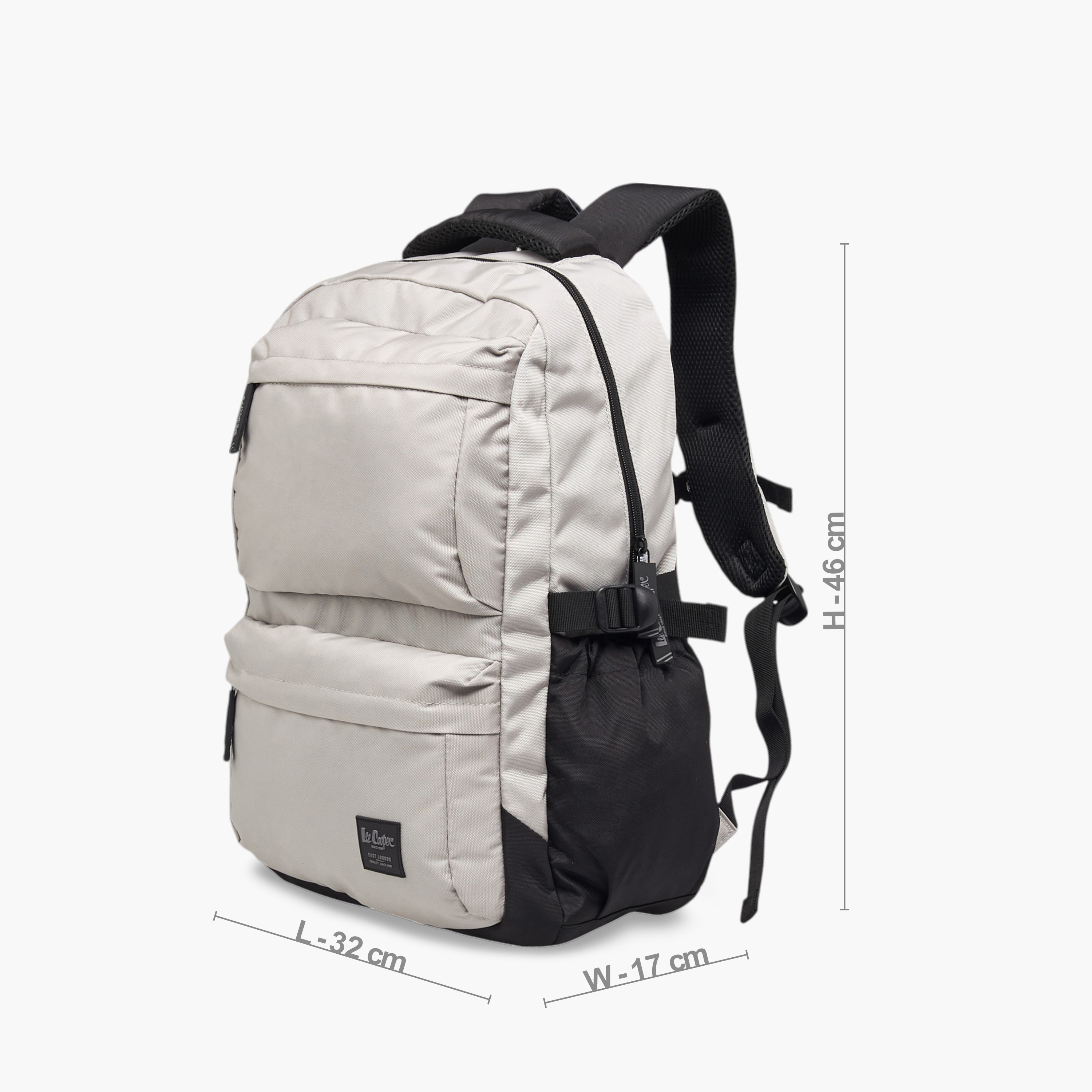 Lee Cooper Solid School Backpack with Adjustable Shoulder Straps and Zip Closure - 17x32x46 cms-school-bagsandbackpacks-backpacks-image-2