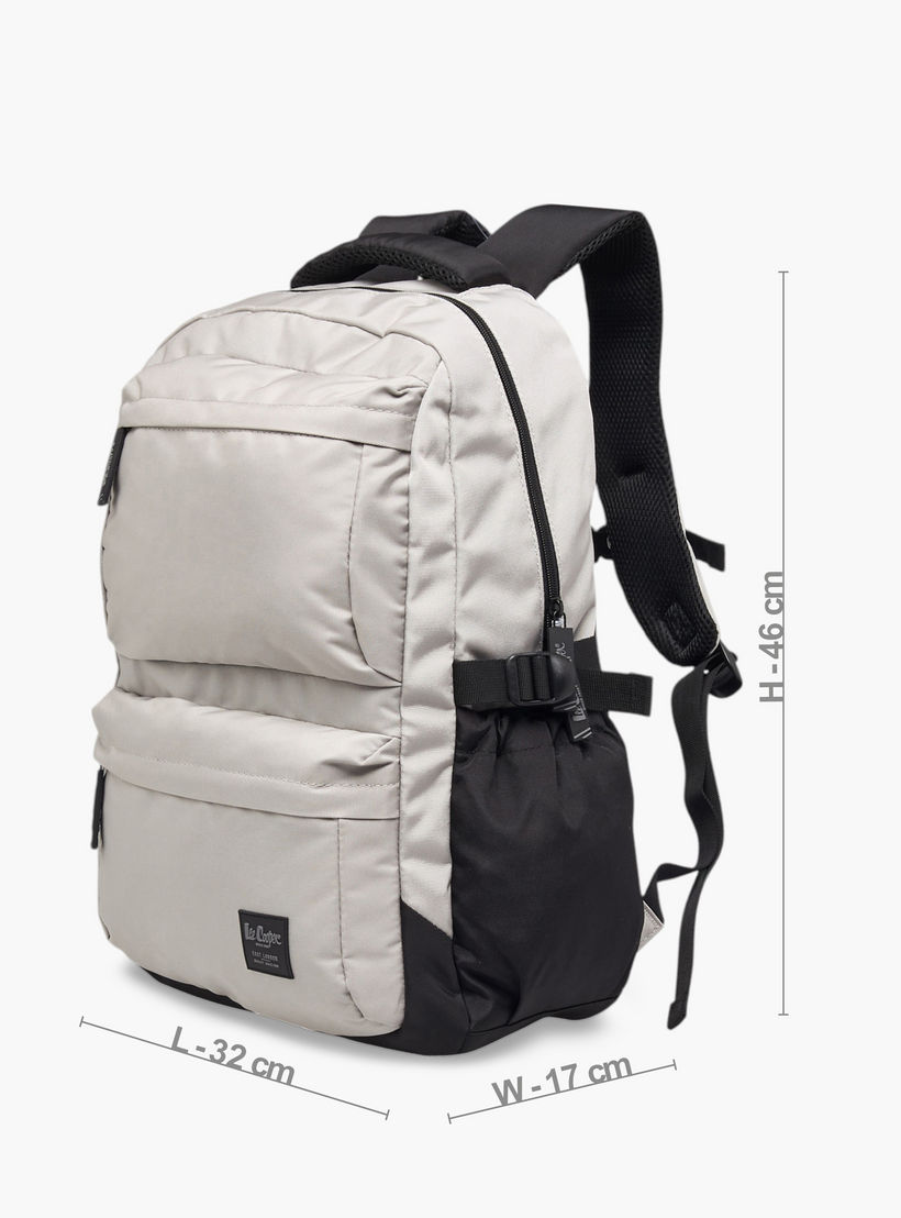 Lee Cooper Solid School Backpack with Adjustable Shoulder Straps and Zip Closure - 17x32x46 cms-school-bagsandbackpacks-backpacks-image-2