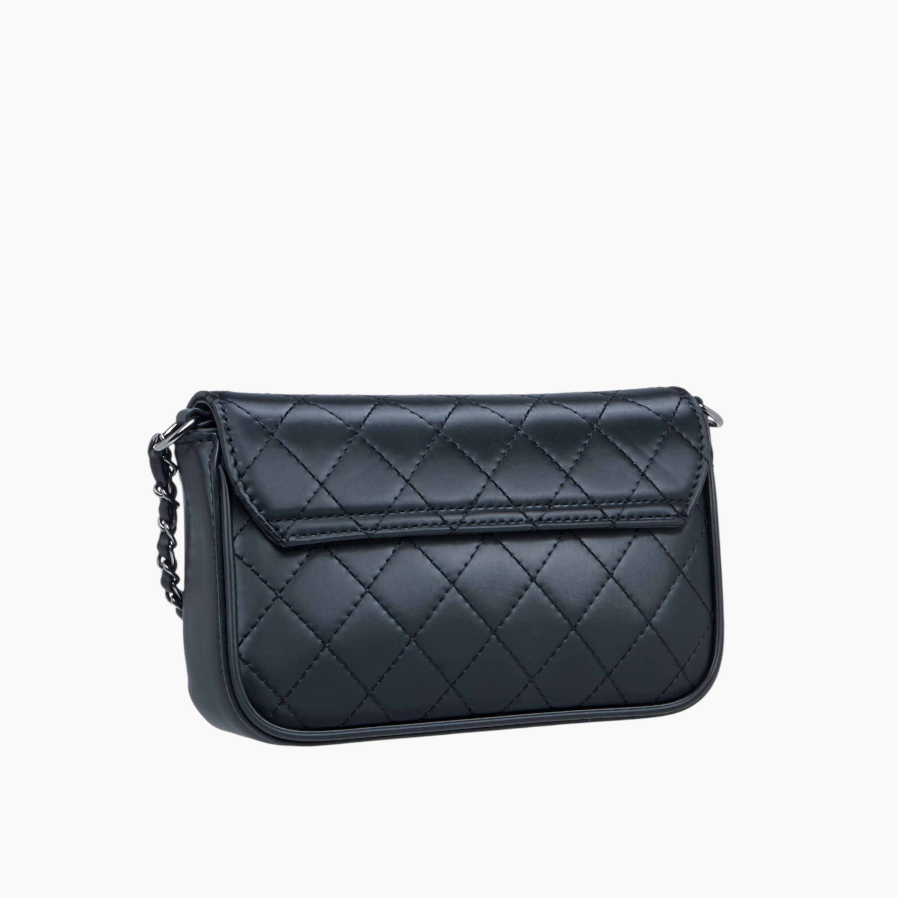 Celeste Quilted Crossbody Bag with Chain Strap and Flap Closure-women-bagsandwallets-handbags-image-4