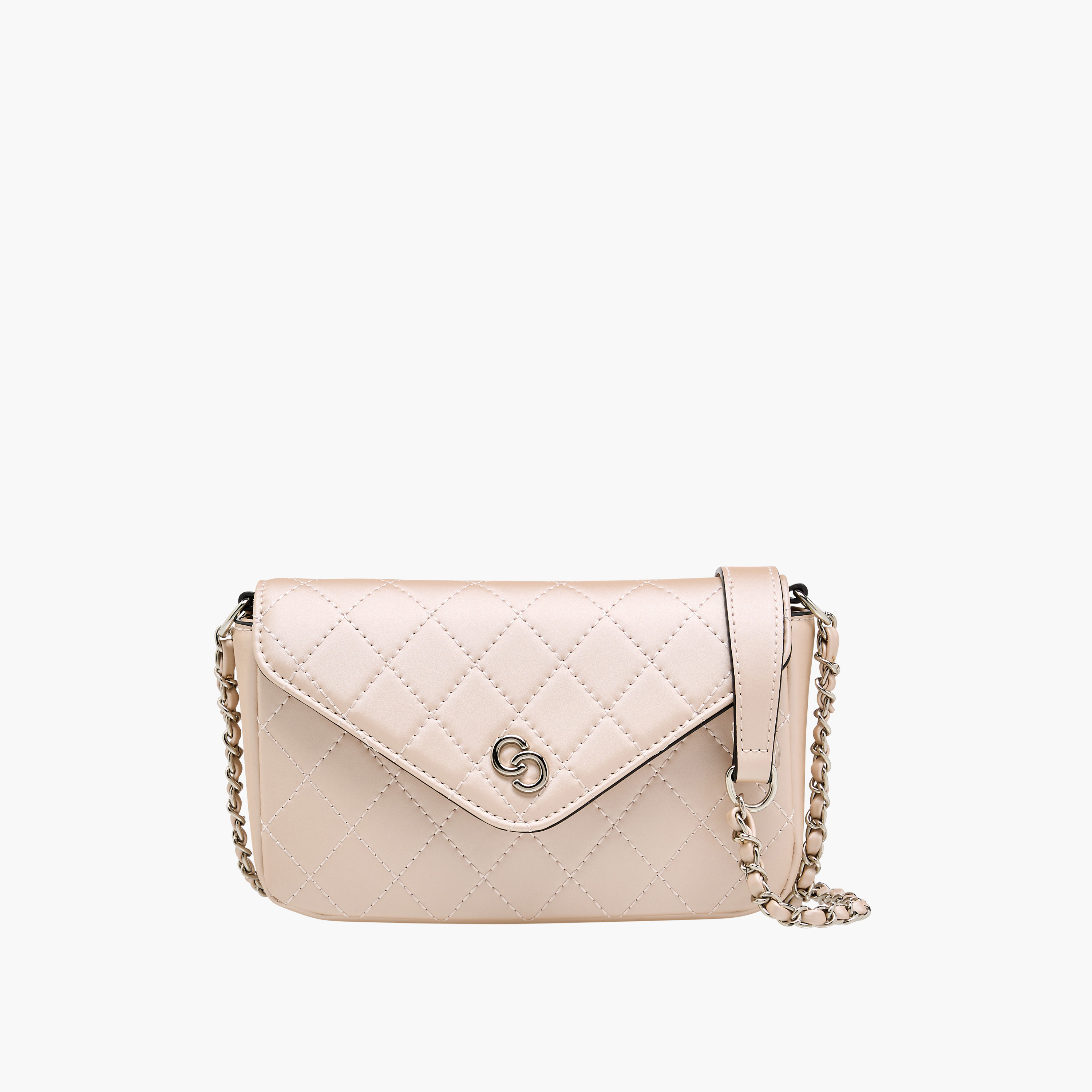 Celeste Quilted Crossbody Bag with Chain Strap and Flap Closure-women-bagsandwallets-handbags-image-1