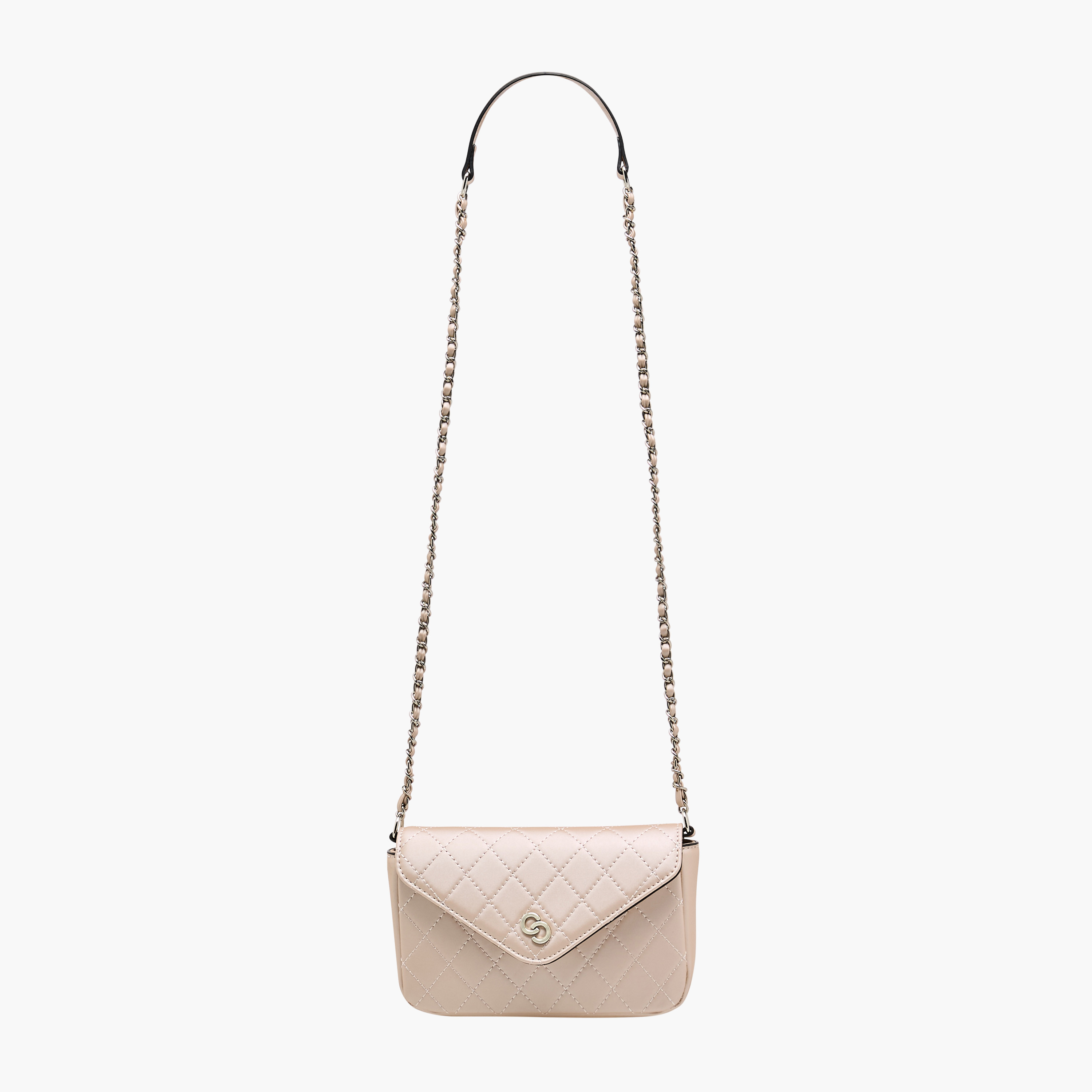 Celeste Quilted Crossbody Bag with Chain Strap and Flap Closure-women-bagsandwallets-handbags-image-2