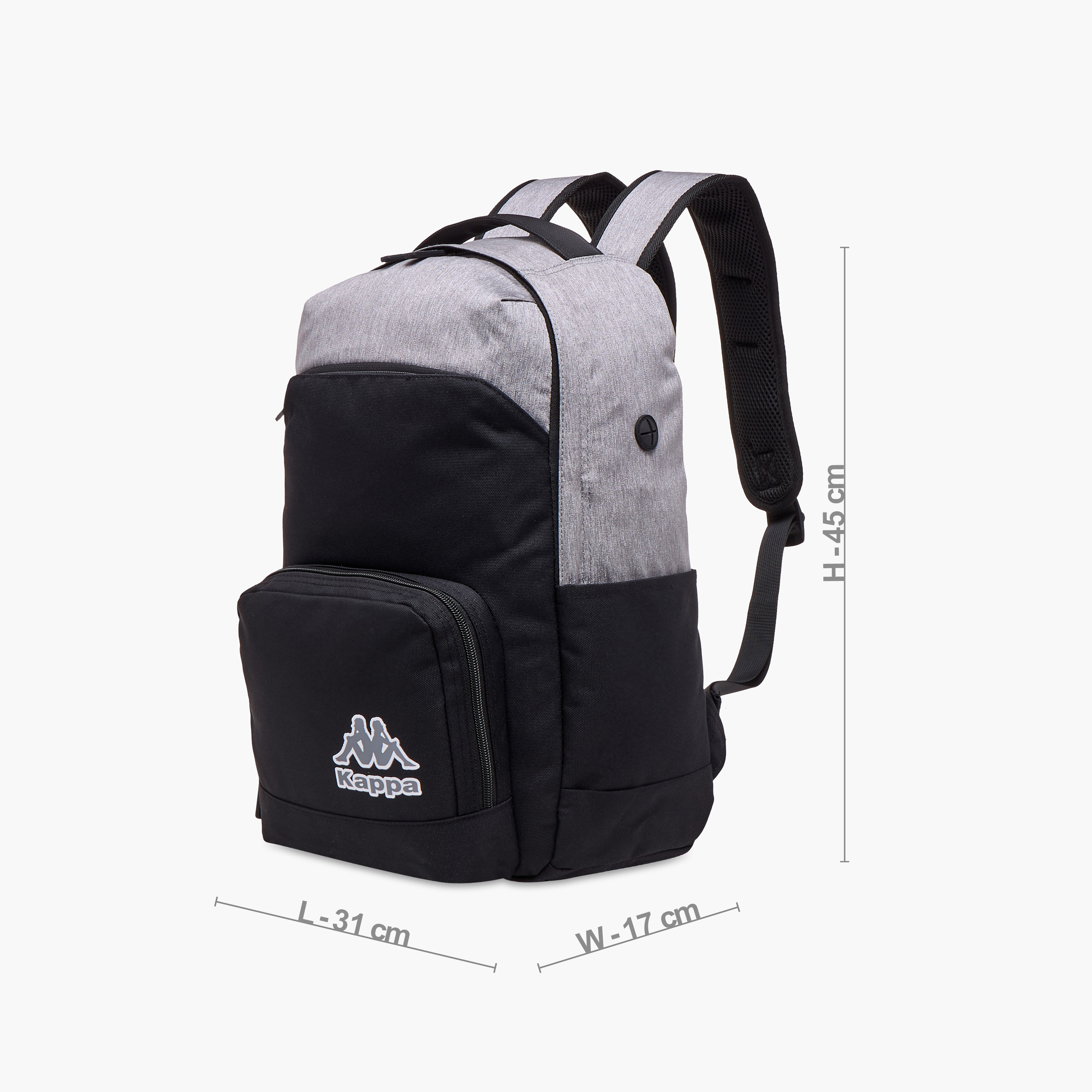 Kappa Logo Print School Backpack with Adjustable Straps and Zip Closure - 31x17x45 cm-school-bagsandbackpacks-backpacks-image-2