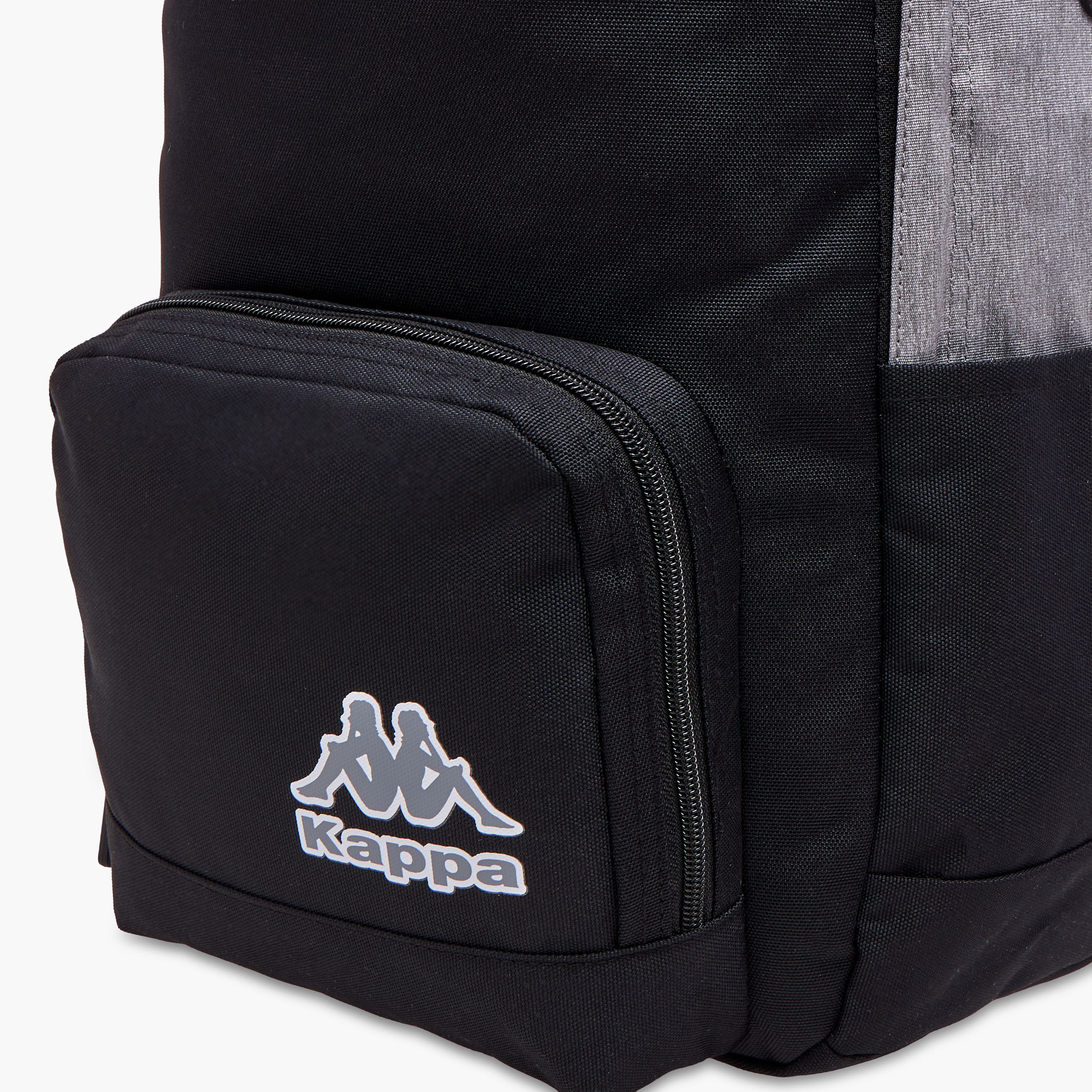 Kappa Logo Print School Backpack with Adjustable Straps and Zip Closure - 31x17x45 cm-school-bagsandbackpacks-backpacks-image-7