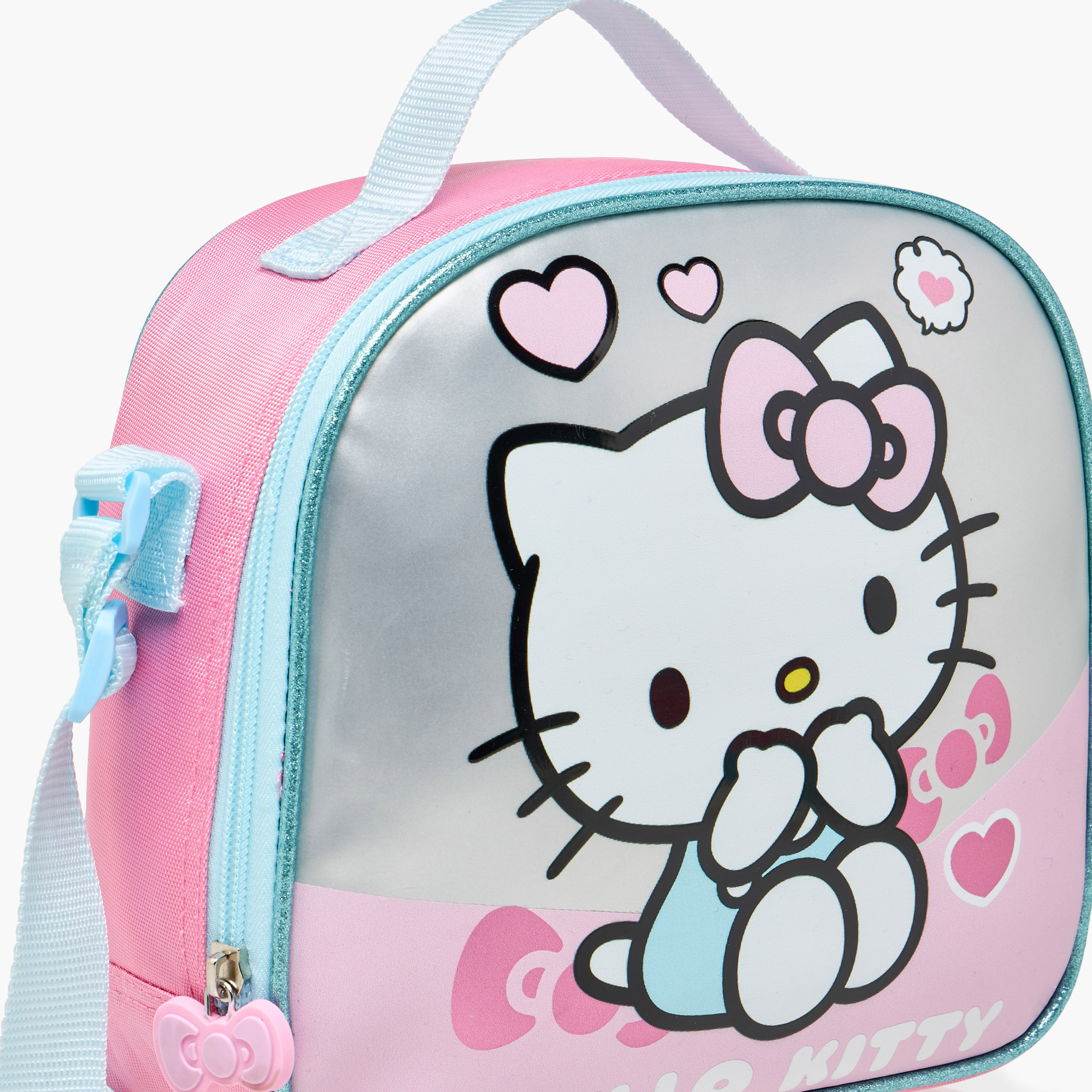 Hello Kitty Print Lunch Bag with Zip Closure-school-lunchessentials-lunchbags-image-5