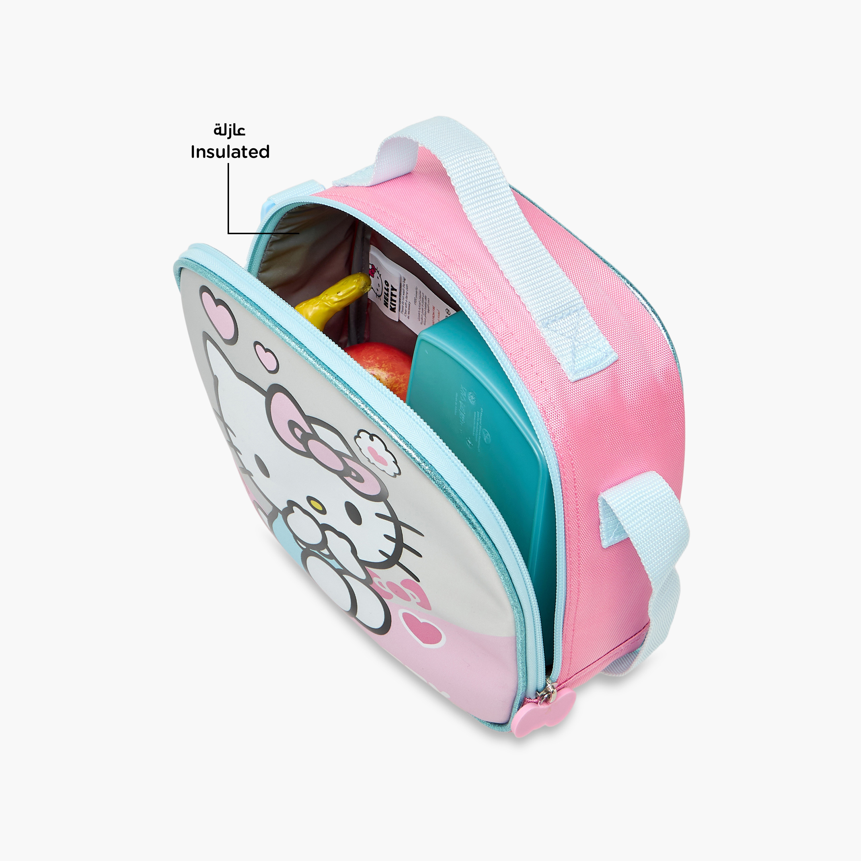 Hello Kitty Print Lunch Bag with Zip Closure-school-lunchessentials-lunchbags-image-6