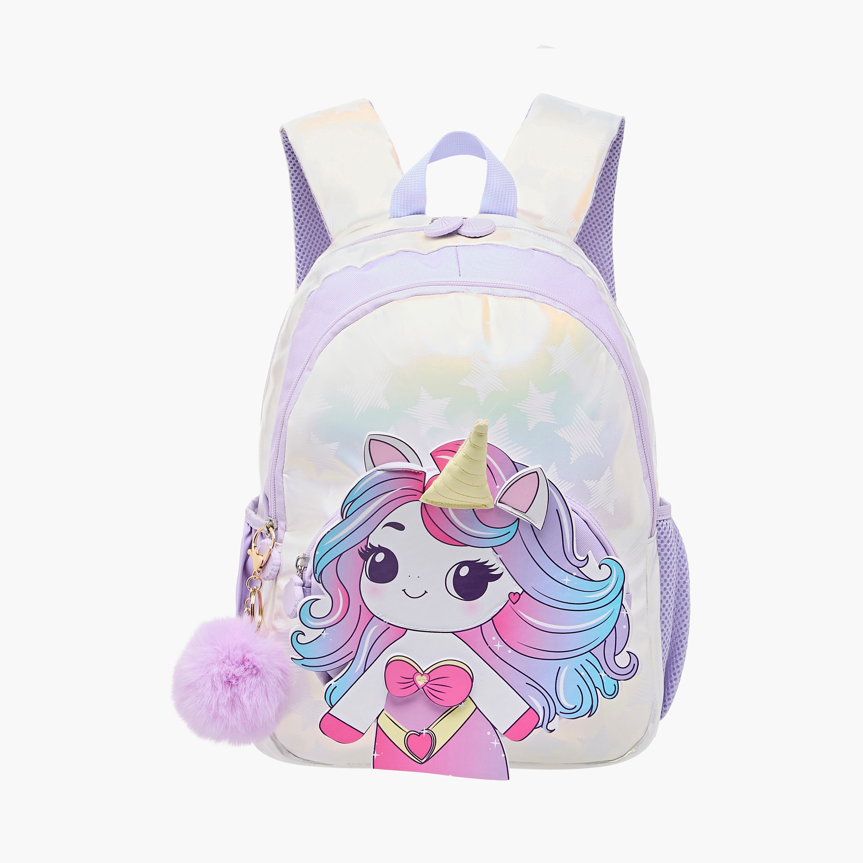 شنطة ظهر بطبعات يونيكورن وحمالات كتف قابلة للتعديل وسحاب إغلاق من جونيورز - 16 بوصة-school-bagsandbackpacks-backpacks-image-10