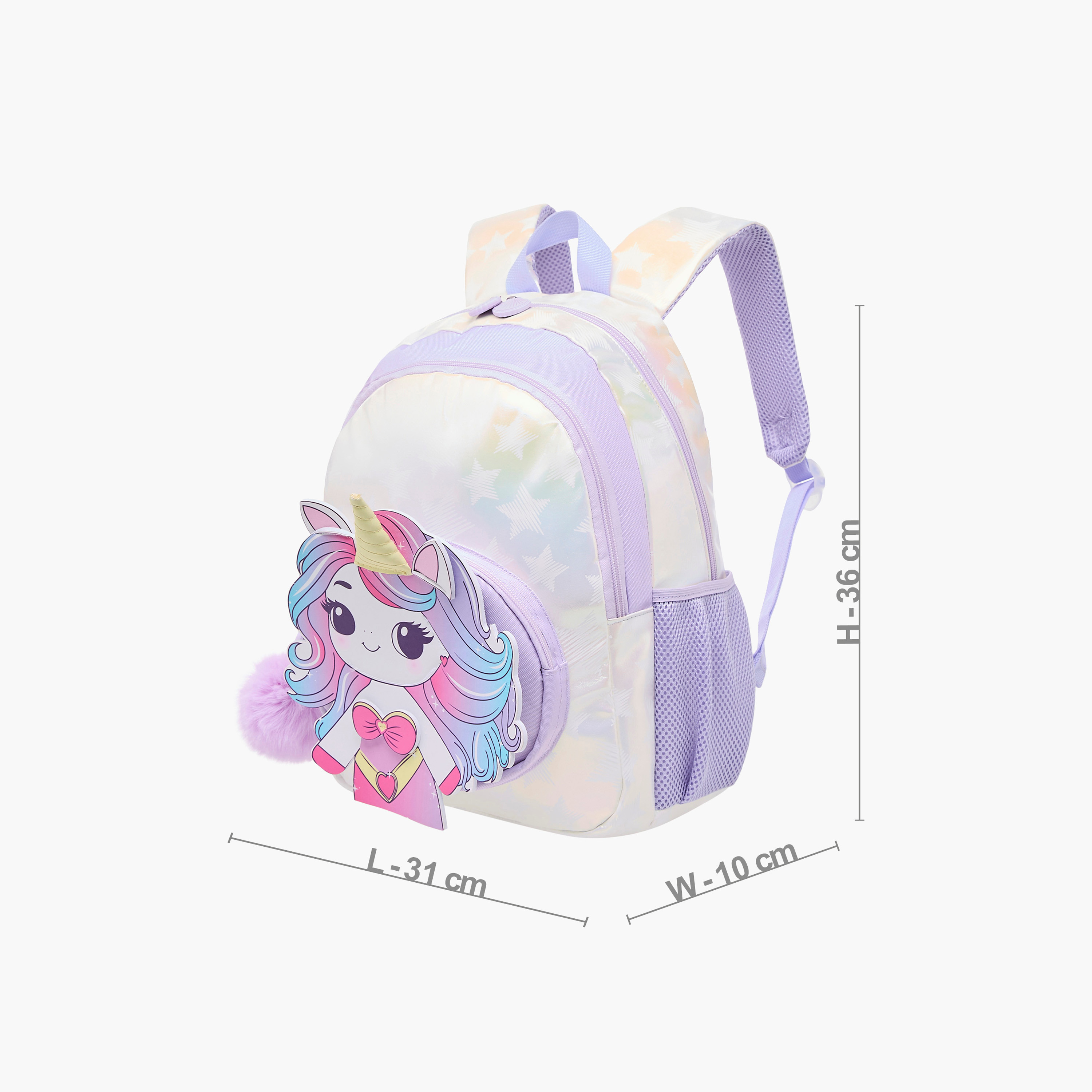 شنطة ظهر بطبعات يونيكورن وحمالات كتف قابلة للتعديل وسحاب إغلاق من جونيورز - 16 بوصة-school-bagsandbackpacks-backpacks-image-9