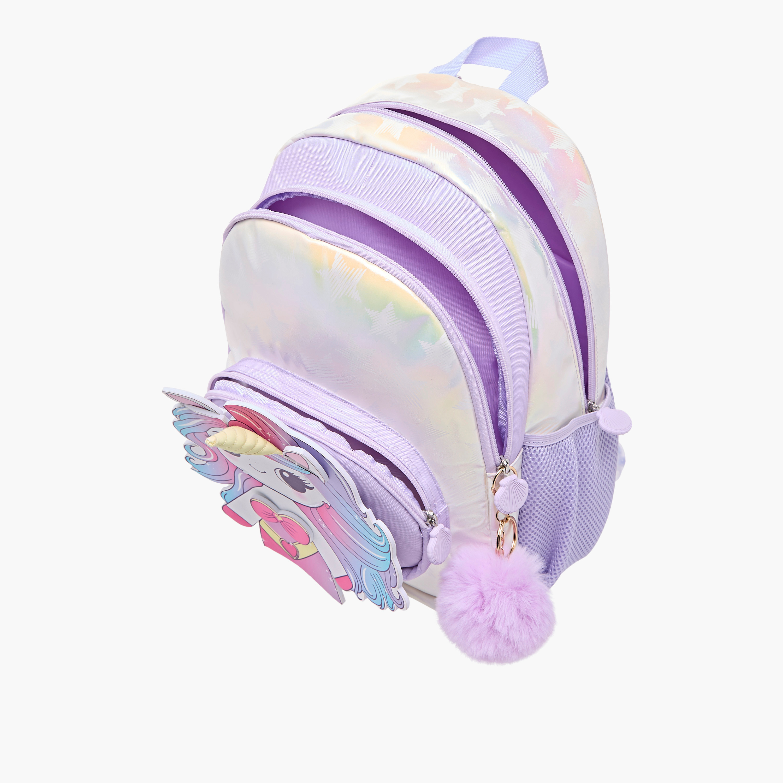 شنطة ظهر بطبعات يونيكورن وحمالات كتف قابلة للتعديل وسحاب إغلاق من جونيورز - 16 بوصة-school-bagsandbackpacks-backpacks-image-3