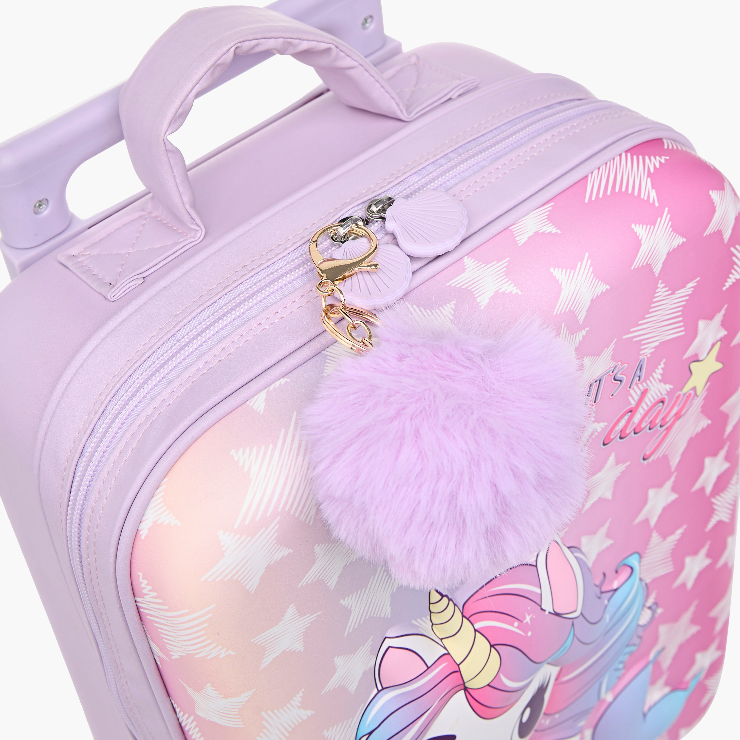 Juniors Unicorn Trolley Bag for Girls 2-5 Years with Adjustable Handle Height -school-bagsandbackpacks-trolleybags-image-11