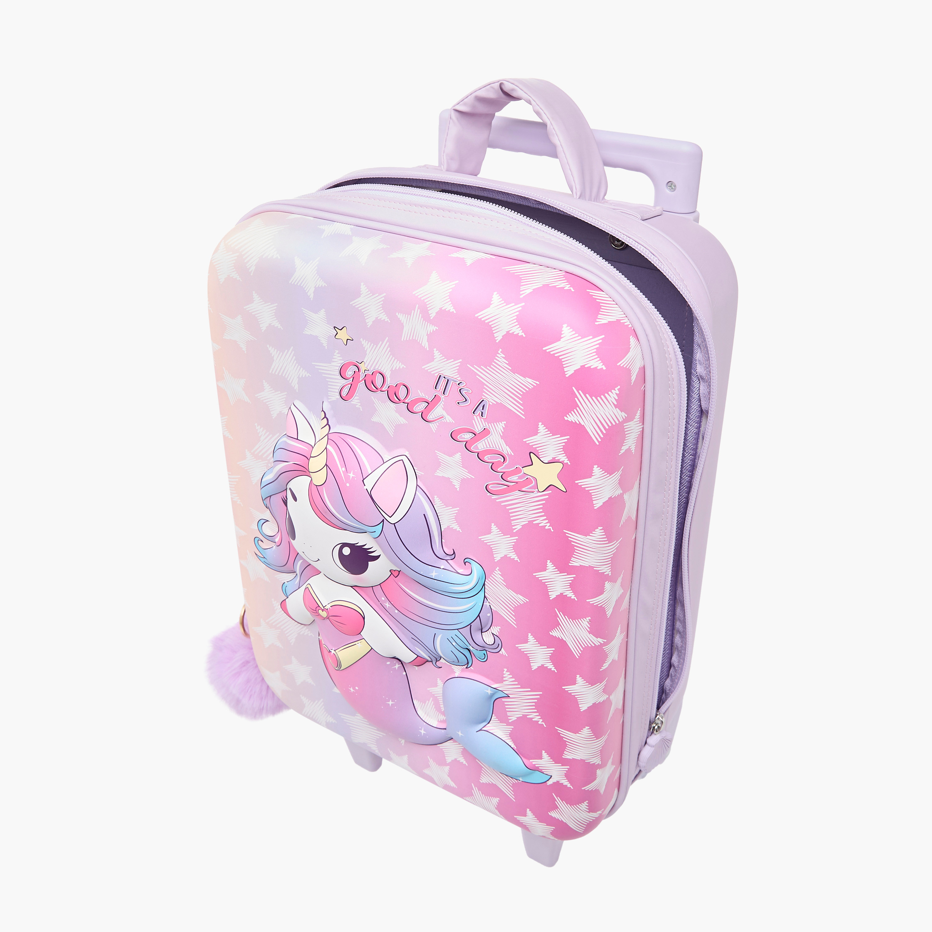 Juniors Unicorn Trolley Bag for Girls 2-5 Years with Adjustable Handle Height -school-bagsandbackpacks-trolleybags-image-12
