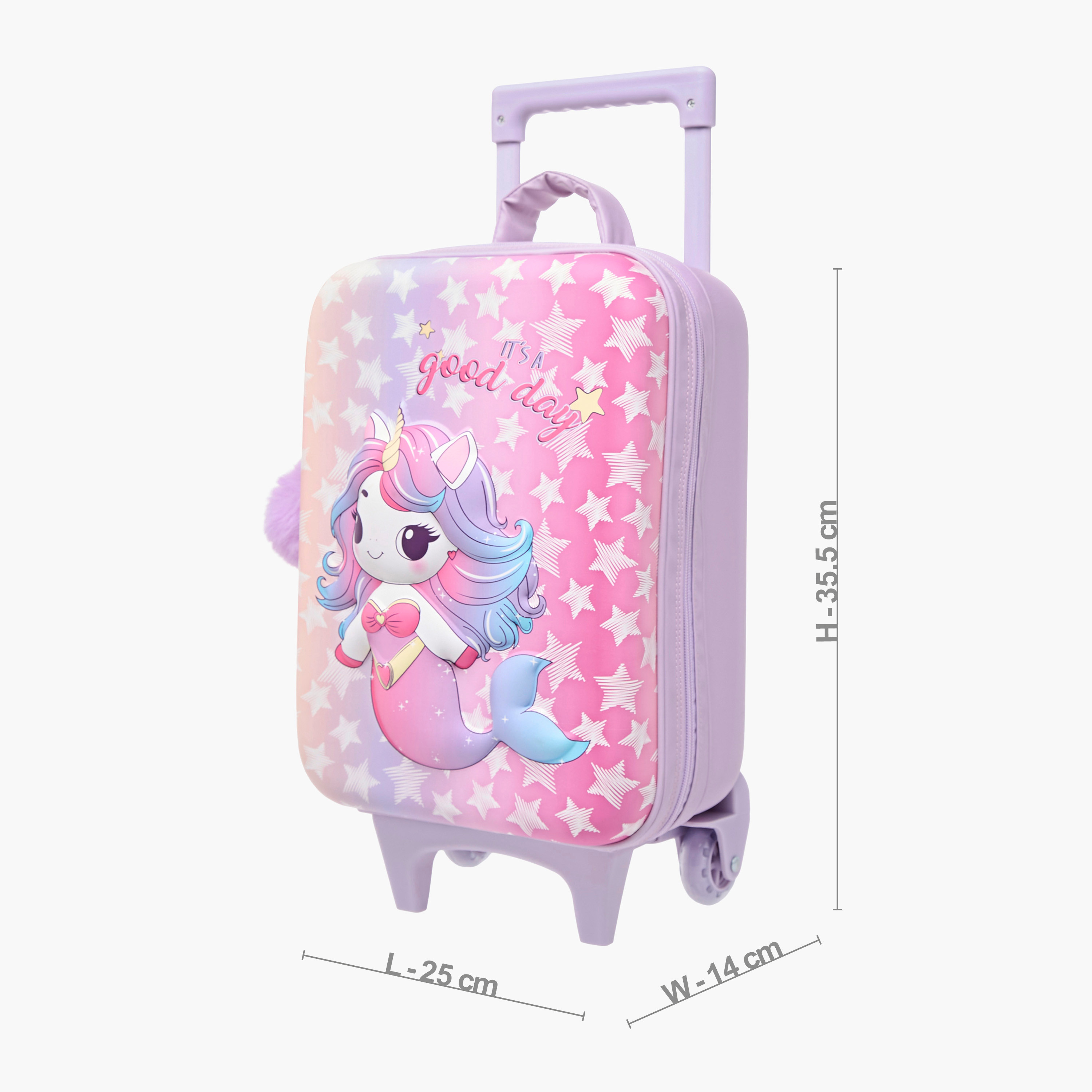 شنطة ترولي للبنات 2-5 سنوات بمقبض قابل للتعديل وتصميم يونيكورن من جونيورز-school-bagsandbackpacks-trolleybags-image-9