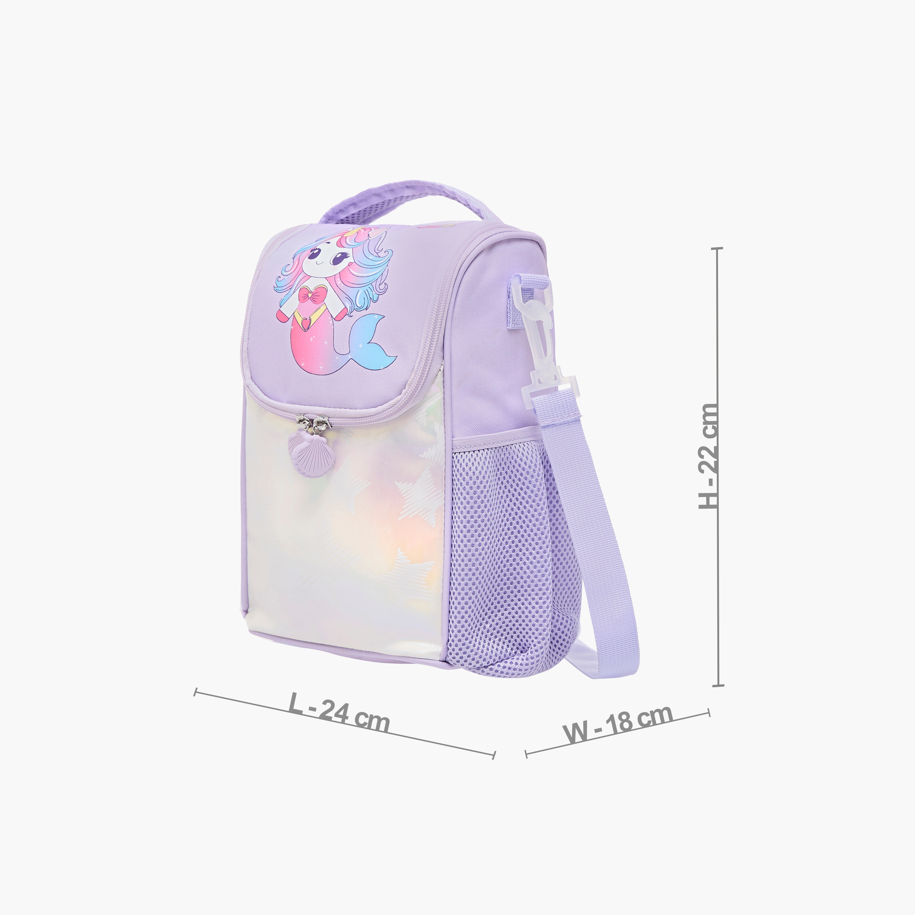 Juniors Mermaid Print Lunch Bag with Zip Closure-school-lunchessentials-lunchbags-image-2